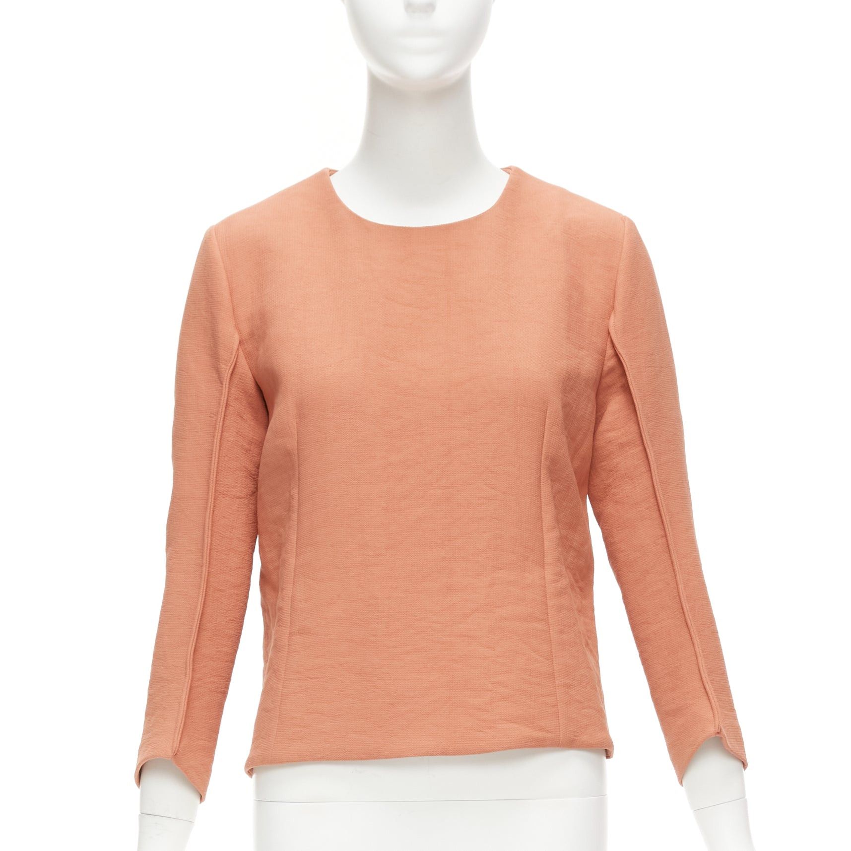 Marni MARNI dusty pink reverse piped 3/4 sleeves crew neck top IT42 M Size M / US 6-8 / IT 42-44 - 3 Thumbnail