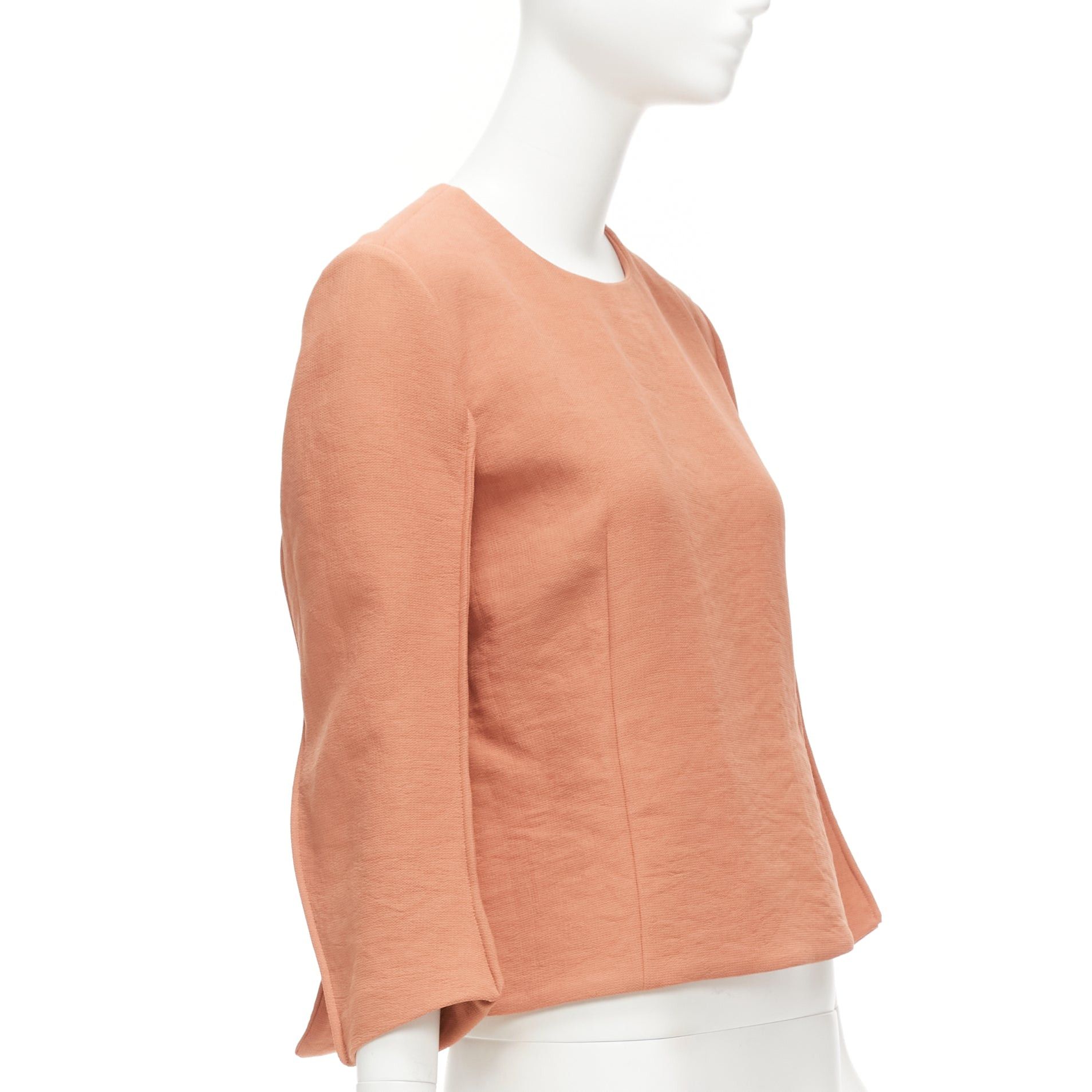 Marni MARNI dusty pink reverse piped 3/4 sleeves crew neck top IT42 M Size M / US 6-8 / IT 42-44 - 4 Thumbnail