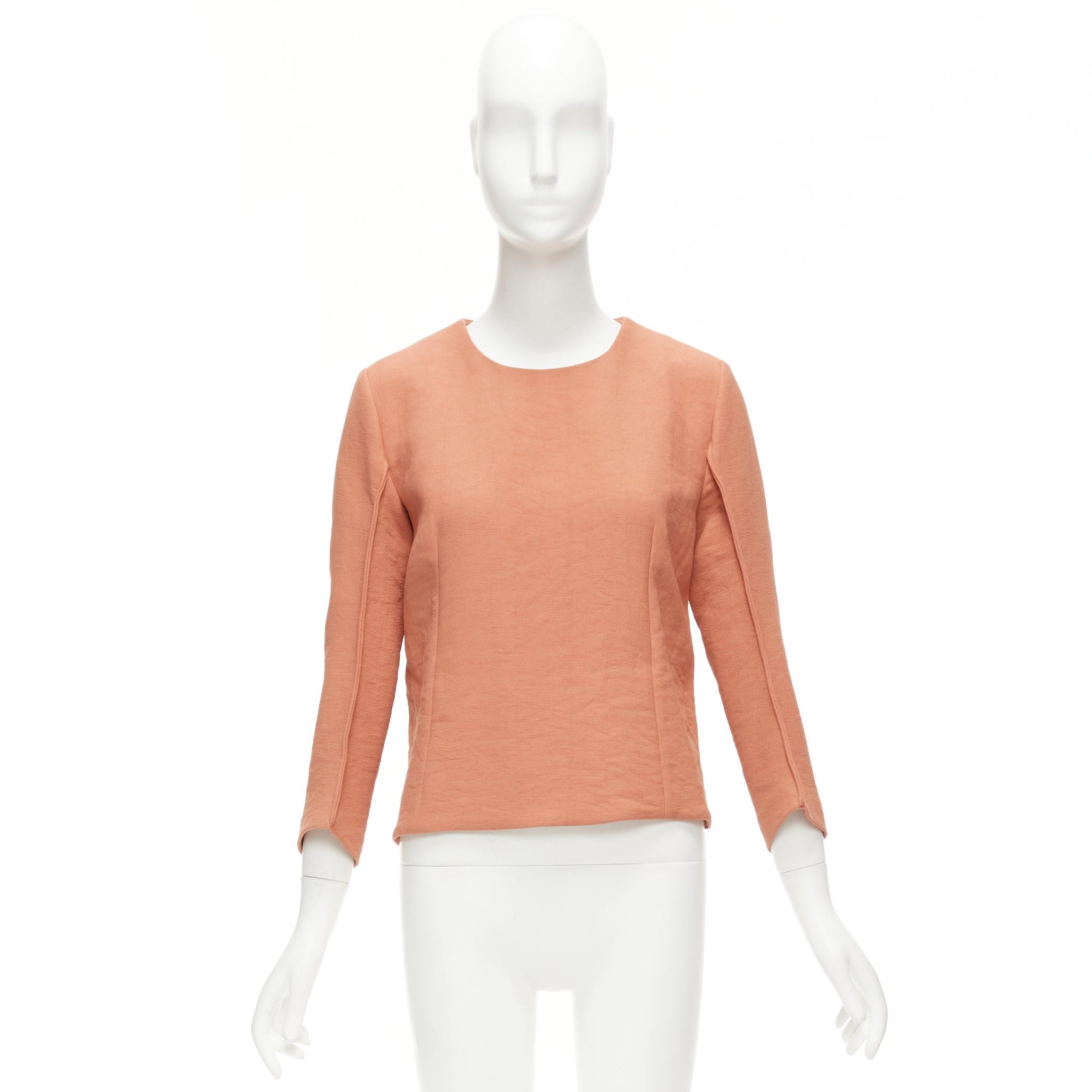 Marni MARNI dusty pink reverse piped 3/4 sleeves crew neck top IT42 M Size M / US 6-8 / IT 42-44 - 9 Thumbnail
