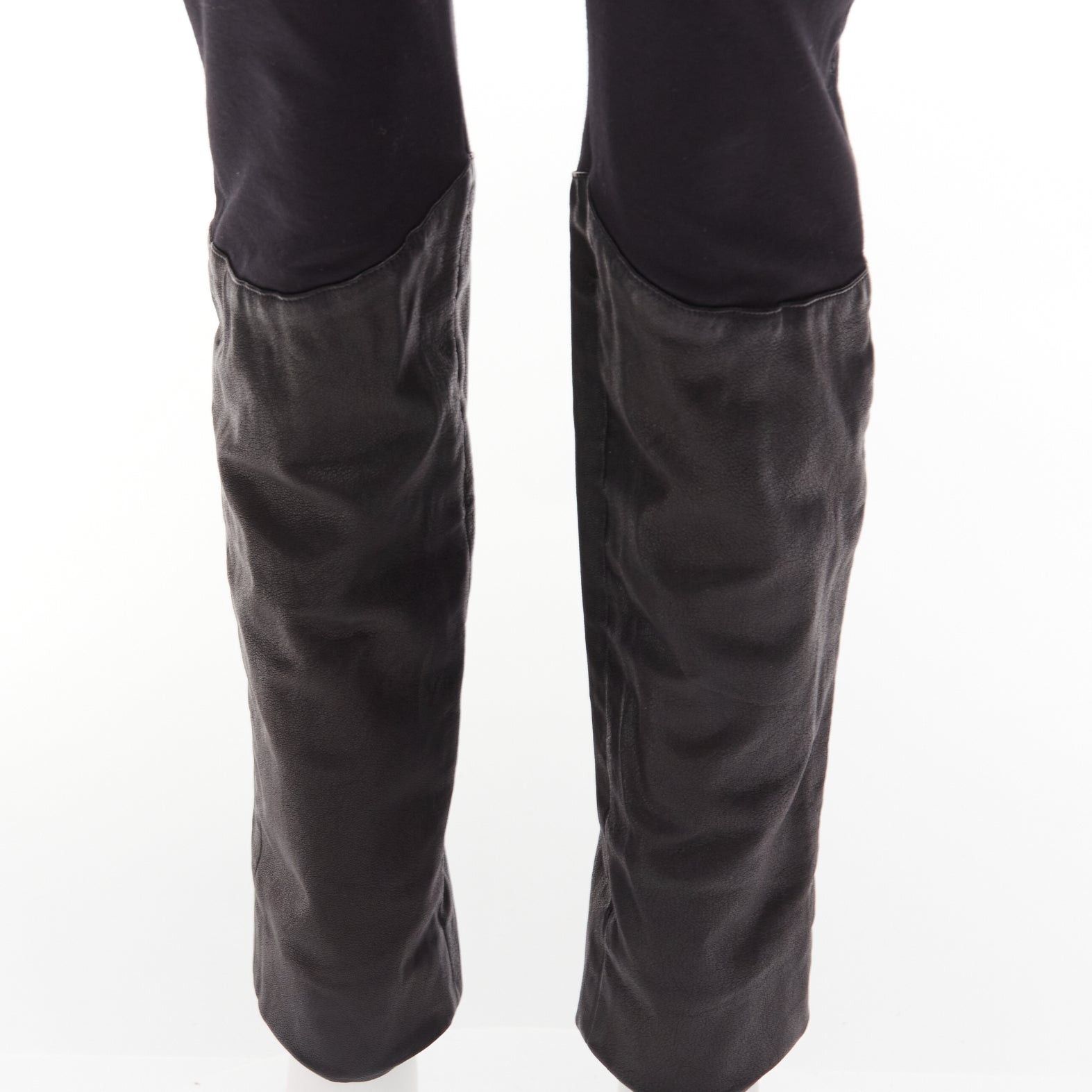 Givenchy GIVENCHY black lambskin leather panel patchwork riding pants FR40 L Size 30" / US 8 / IT 44 - 7 Thumbnail