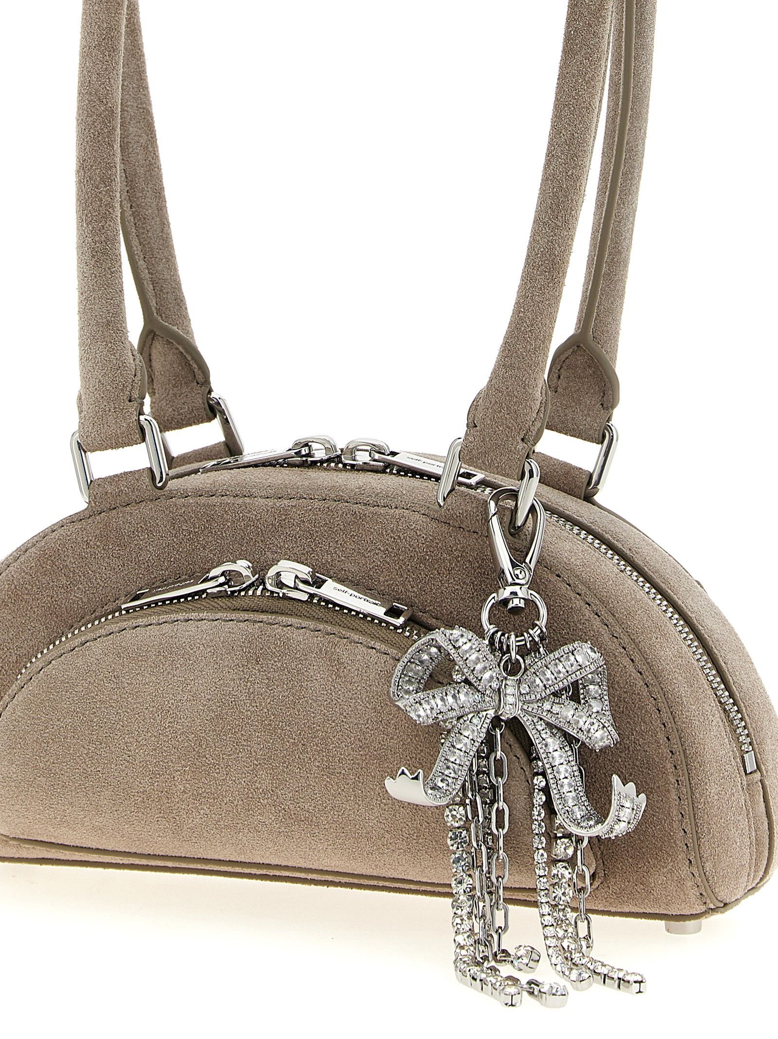 Self-Portrait 'Suede mini with charm' shoulder bag Size ONE SIZE - 3 Thumbnail