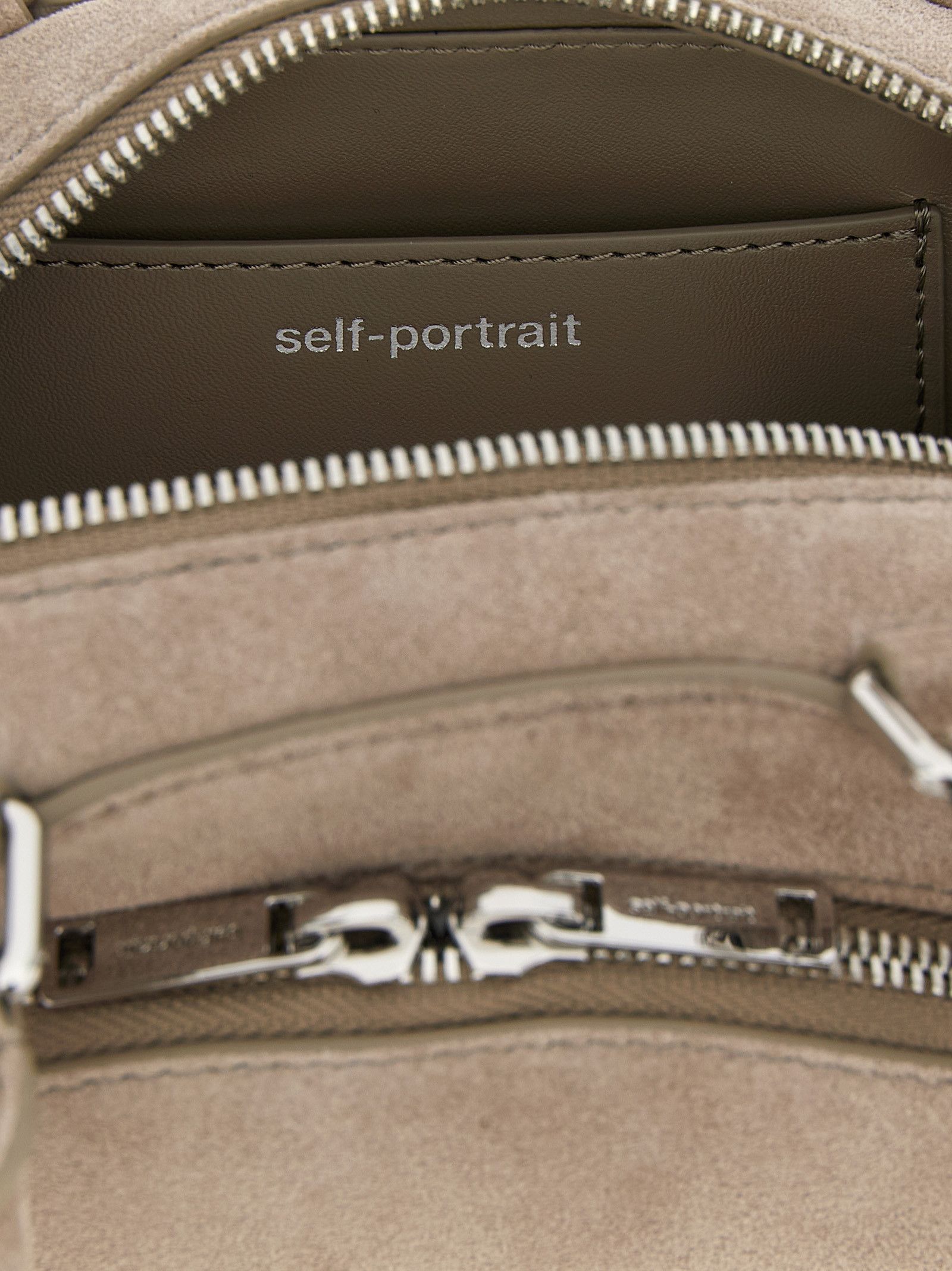 Self-Portrait 'Suede mini with charm' shoulder bag Size ONE SIZE - 4 Thumbnail