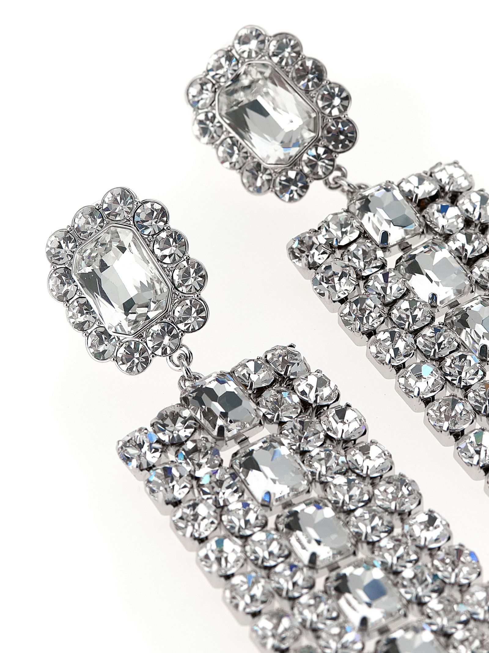 Self-Portrait 'Multi Crystal Droplet' earrings Size ONE SIZE - 3 Thumbnail