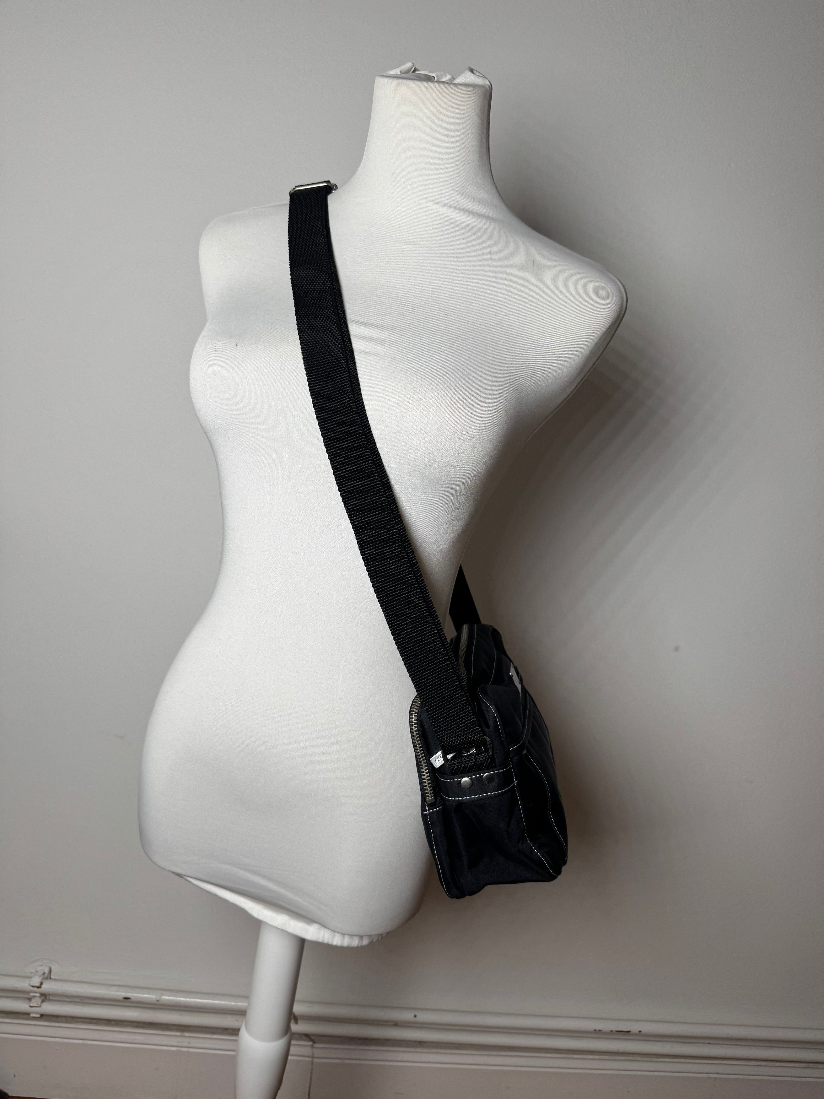 Courreges Vintage Polyester crossbody Bag black Size ONE SIZE - 6 Thumbnail