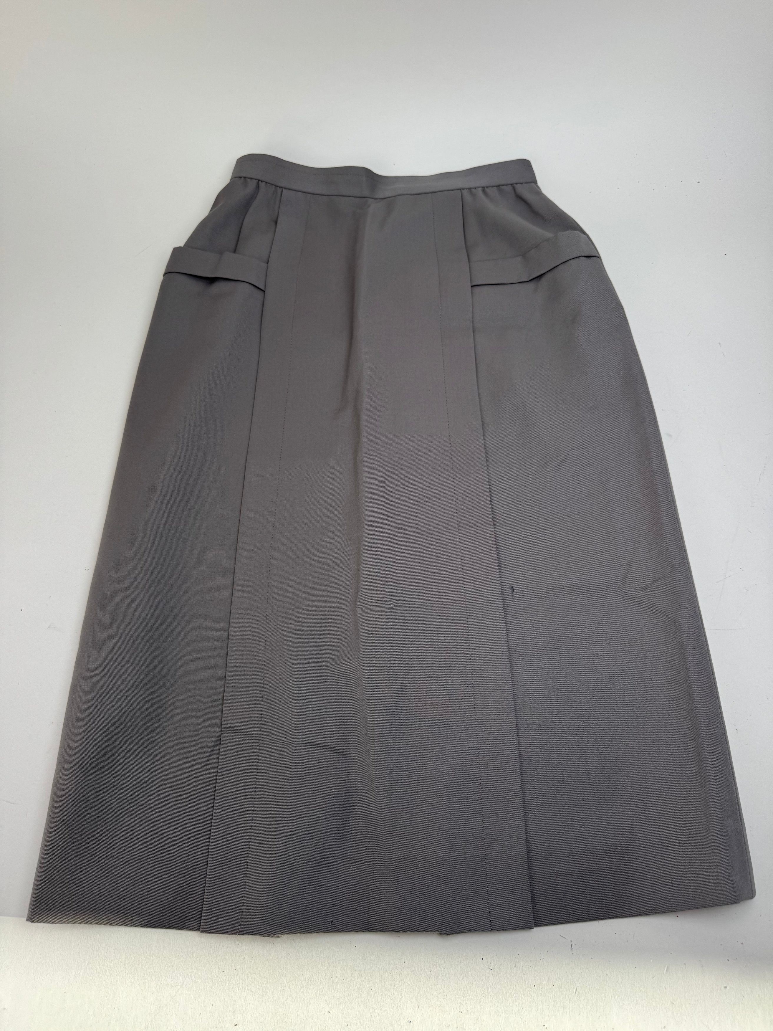 Dior Vintage Wool Skirt Grey M Size 30" / US 8 / IT 44 - 14 Thumbnail
