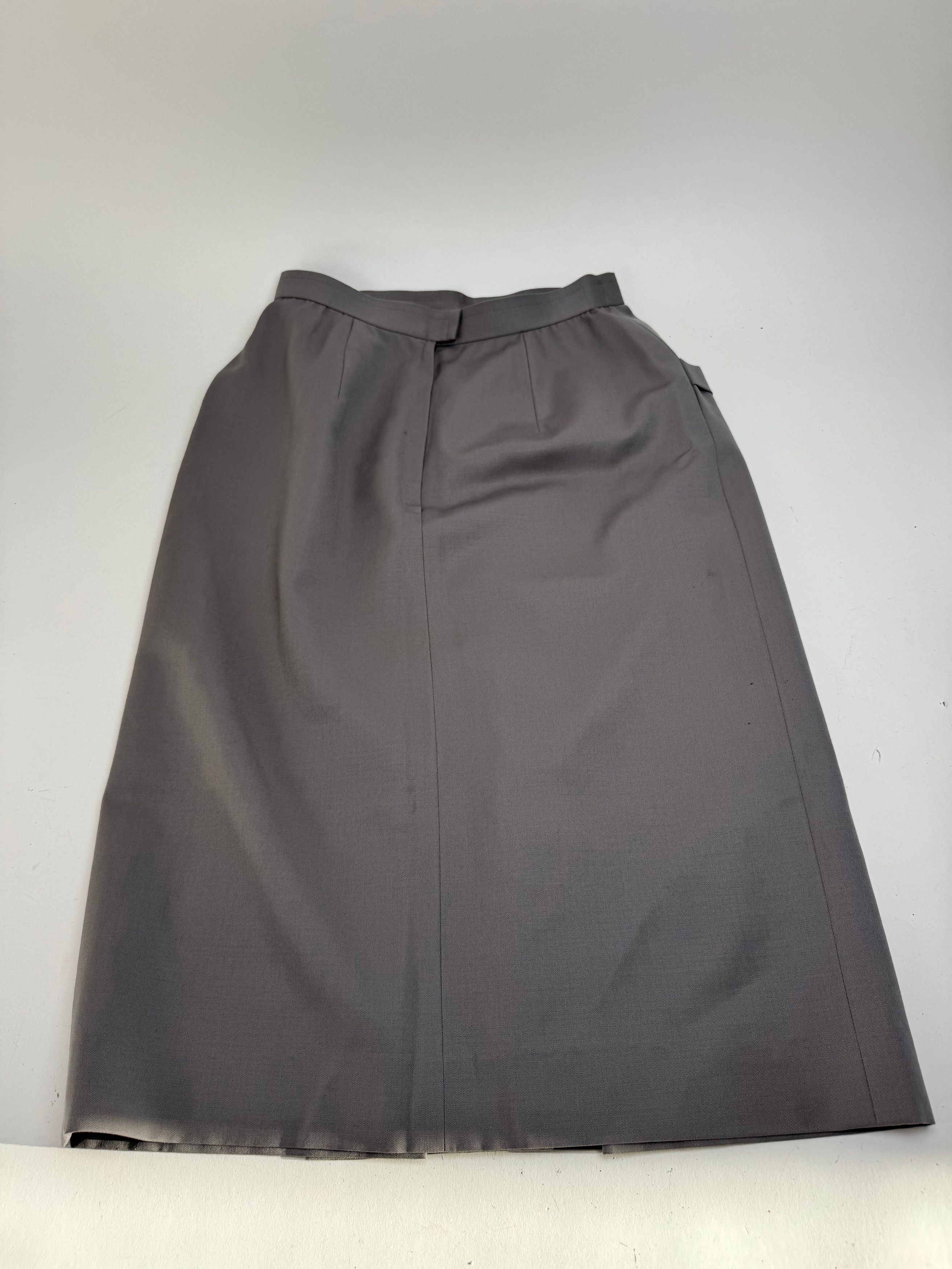 Dior Vintage Wool Skirt Grey M Size 30" / US 8 / IT 44 - 9 Thumbnail