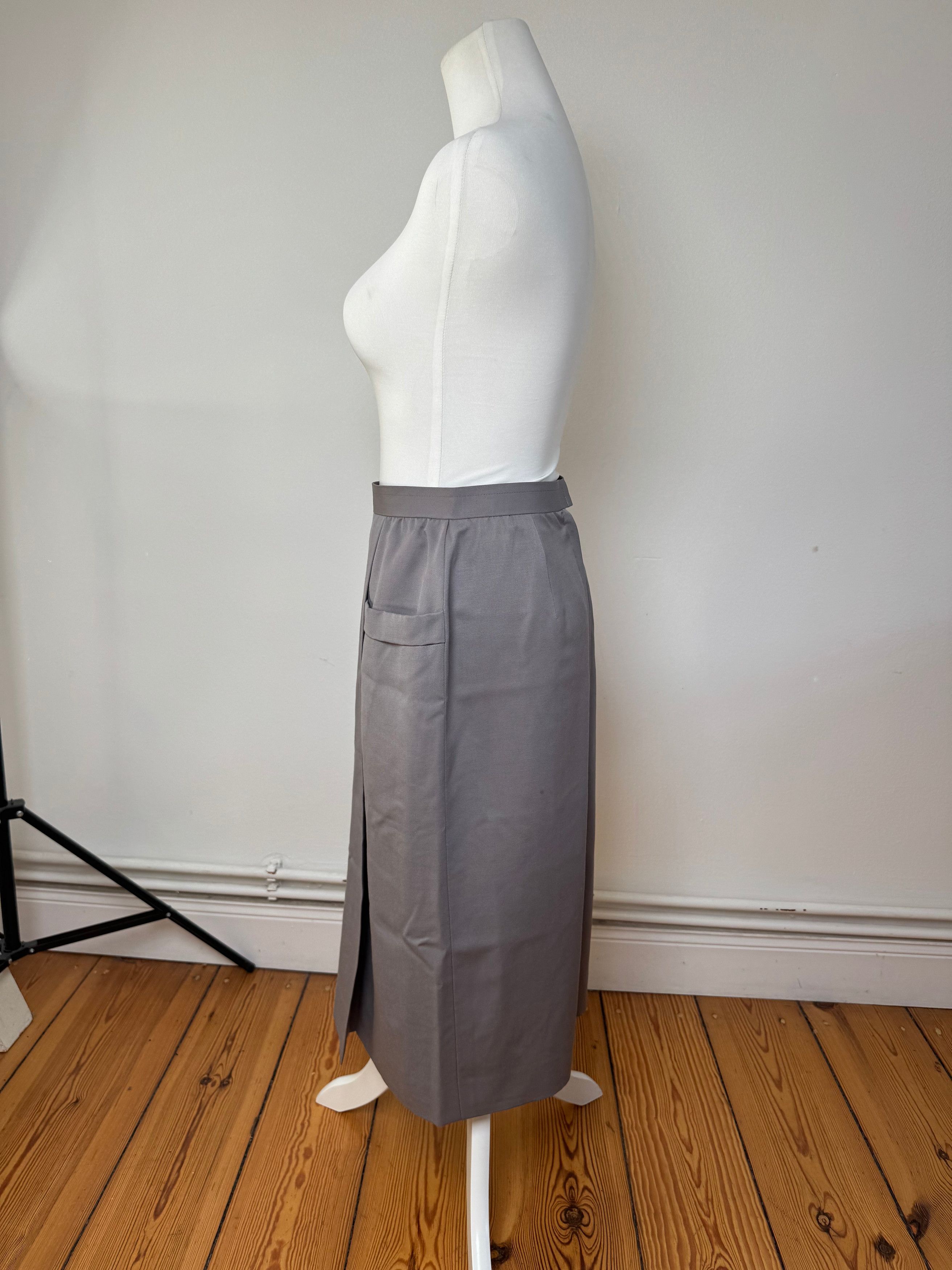 Dior Vintage Wool Skirt Grey M Size 30" / US 8 / IT 44 - 2 Thumbnail