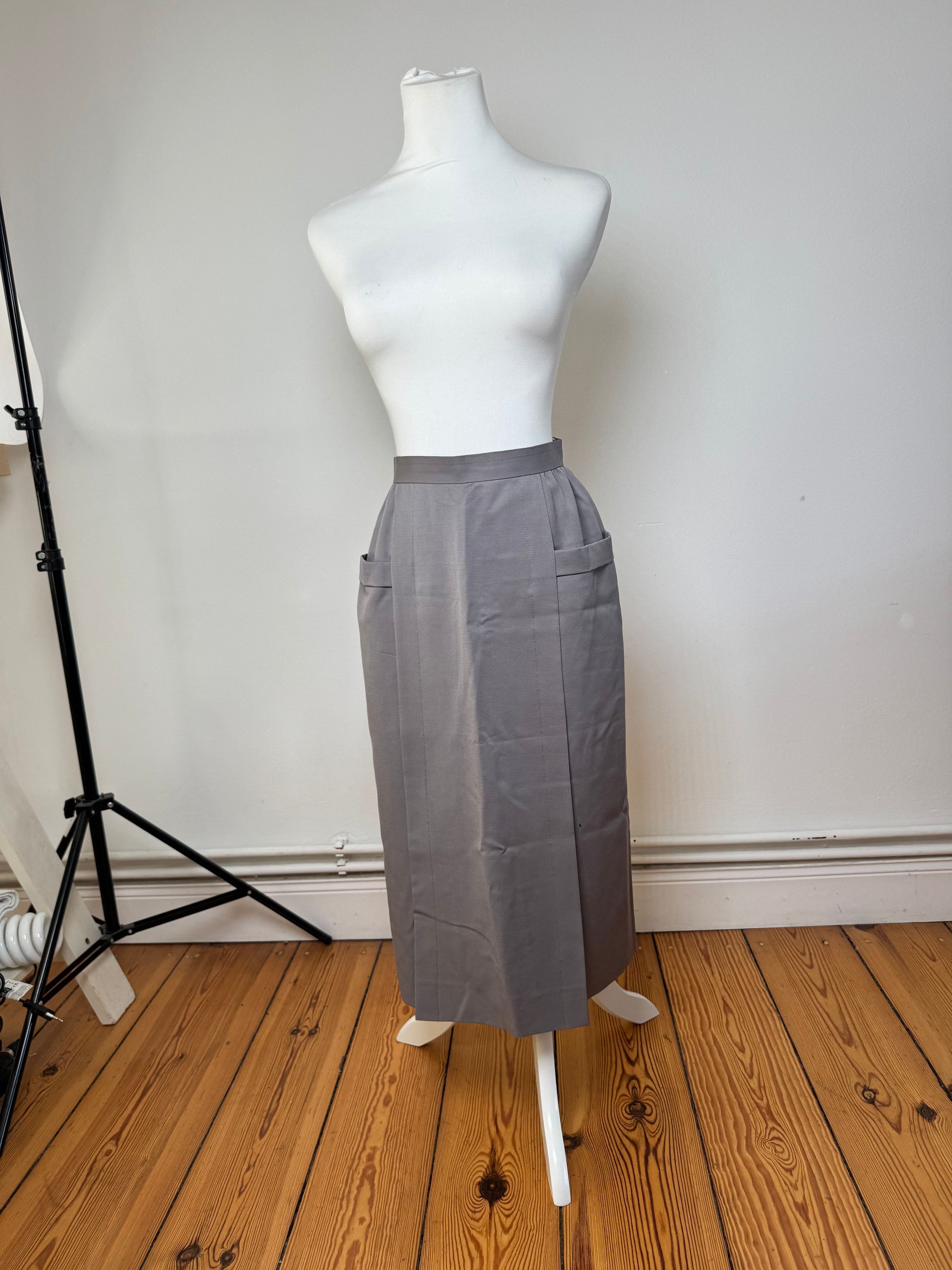 Dior Vintage Wool Skirt Grey M Size 30" / US 8 / IT 44 - 15 Thumbnail
