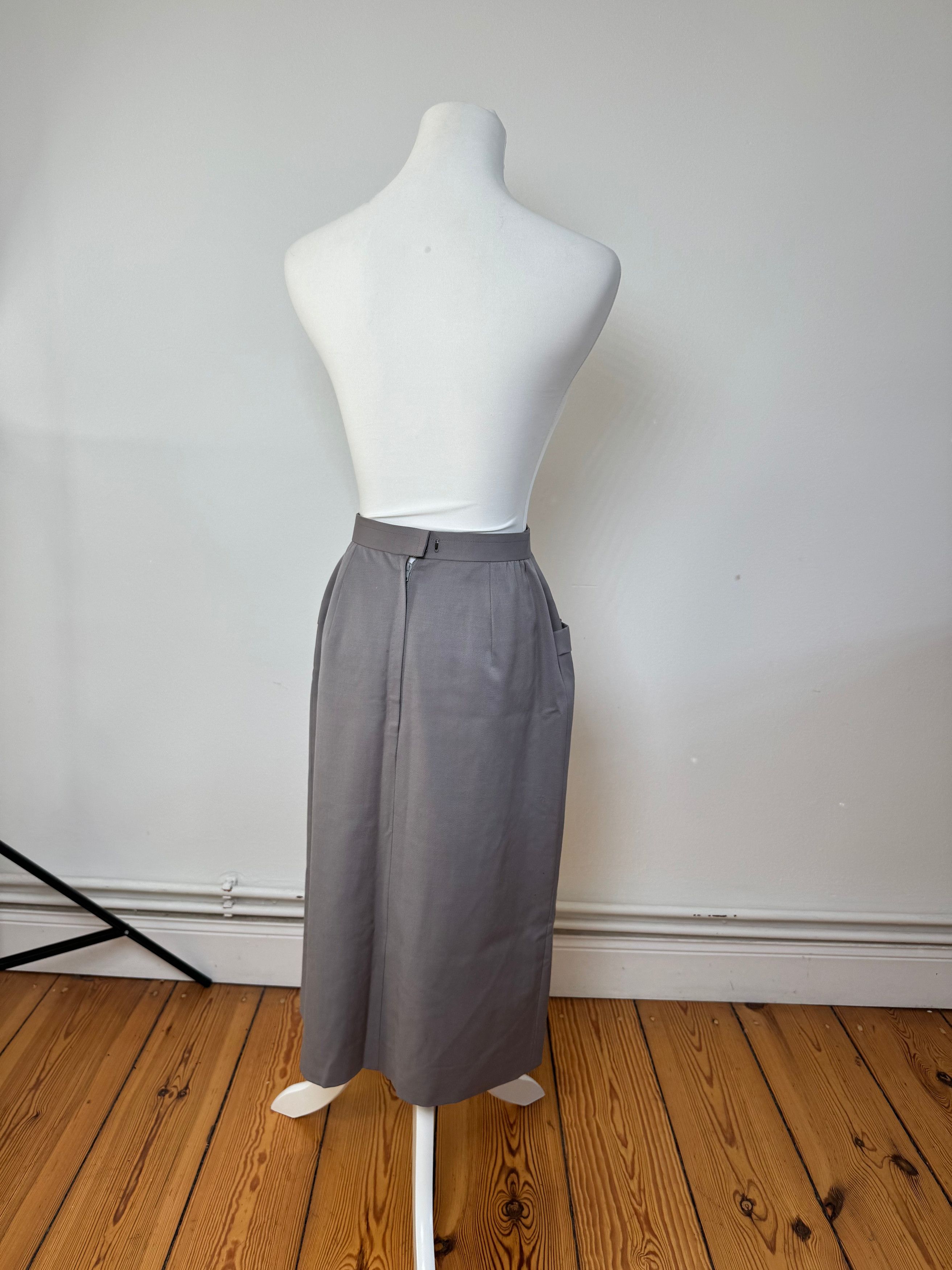 Dior Vintage Wool Skirt Grey M Size 30" / US 8 / IT 44 - 3 Thumbnail