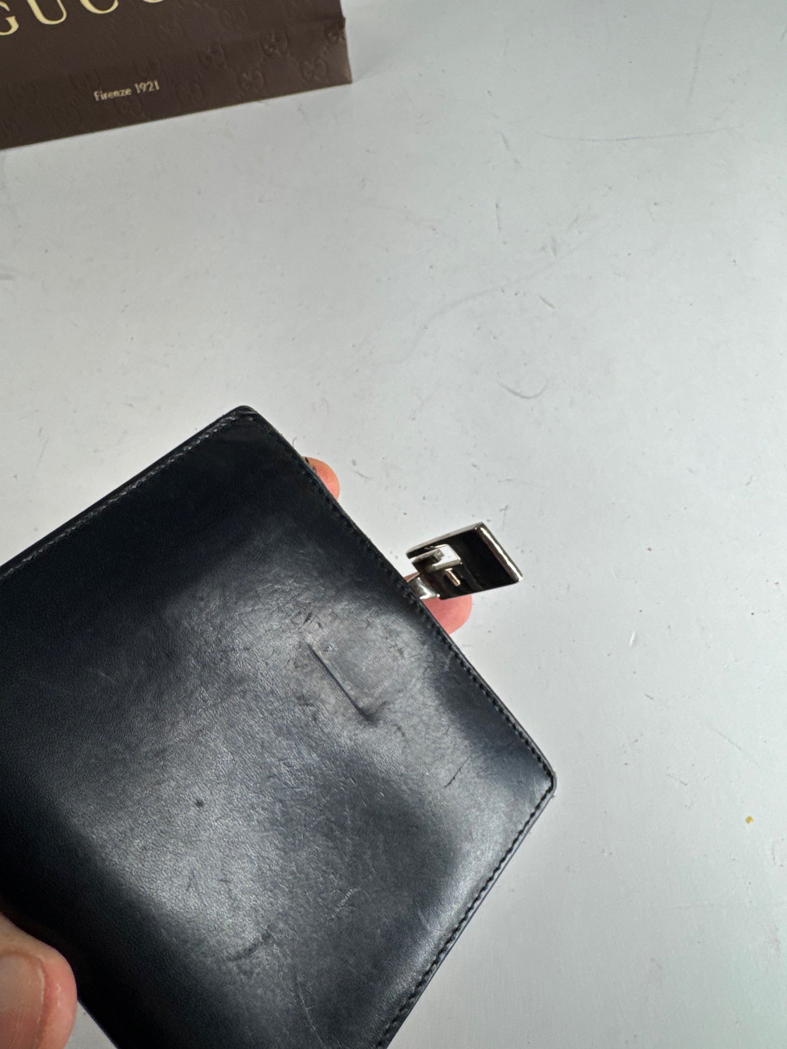 Gucci Vintage Leather Wallet Black Size ONE SIZE - 4 Thumbnail