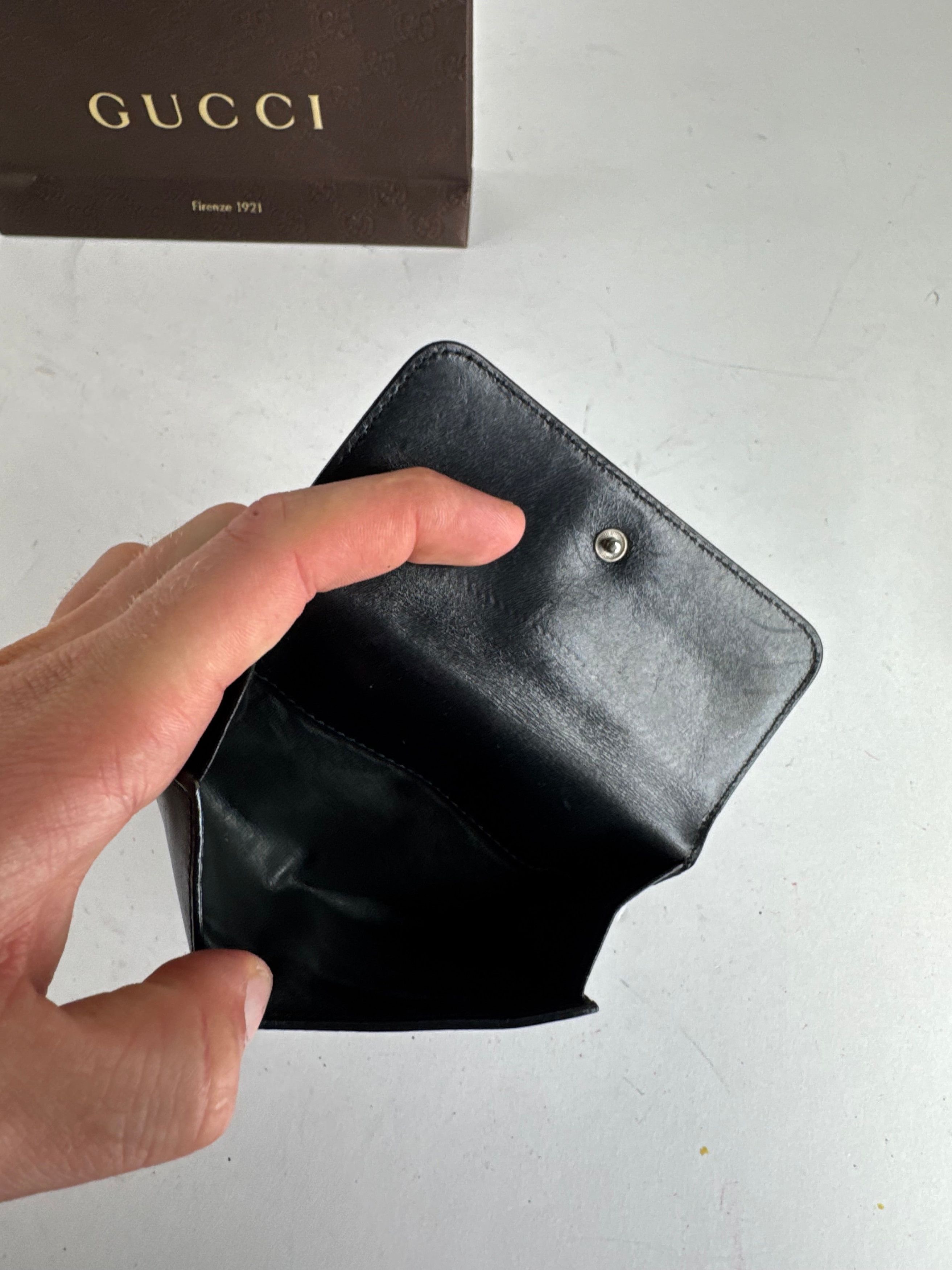 Gucci Vintage Leather Wallet Black Size ONE SIZE - 3 Thumbnail
