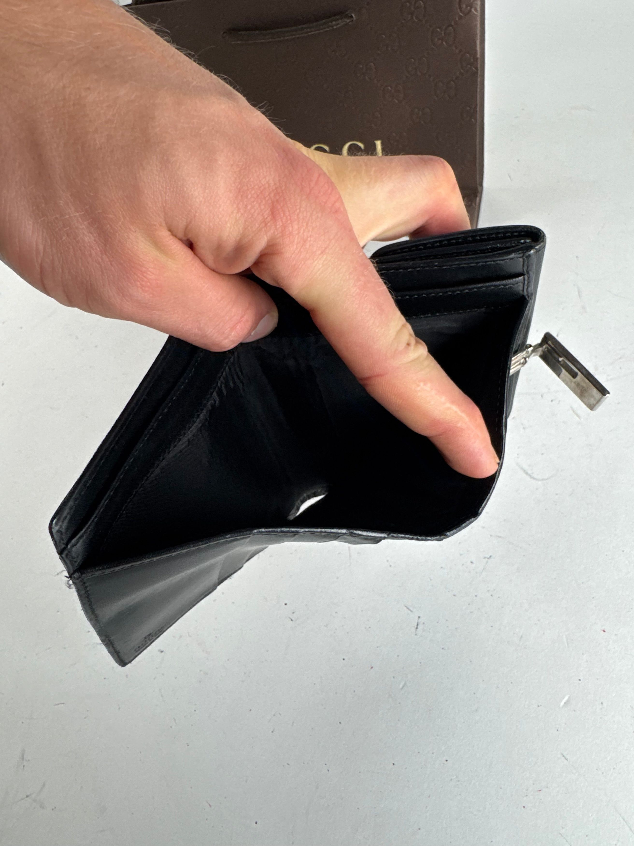 Gucci Vintage Leather Wallet Black Size ONE SIZE - 10 Thumbnail