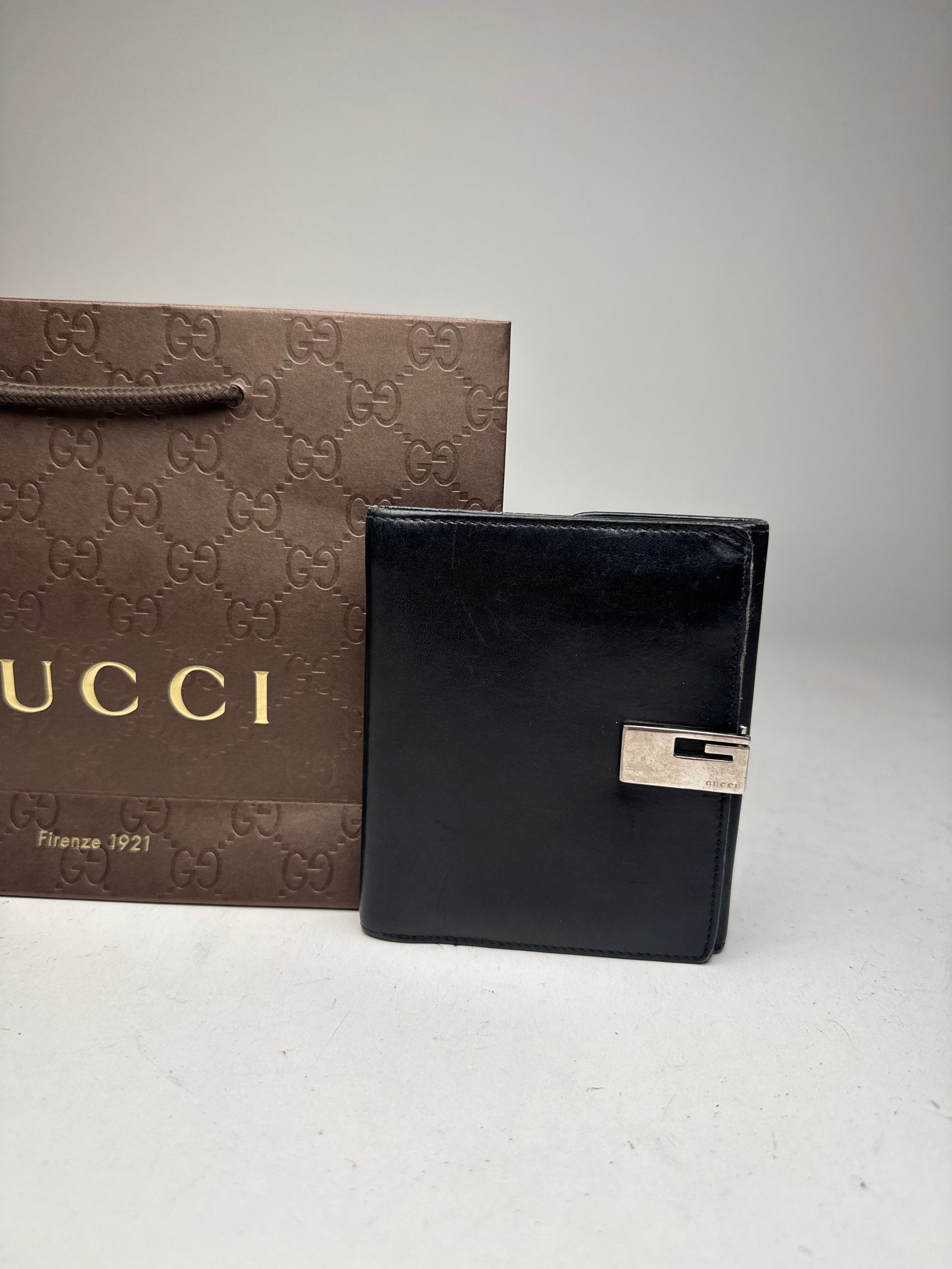 Gucci Vintage Leather Wallet Black Size ONE SIZE - 9 Thumbnail