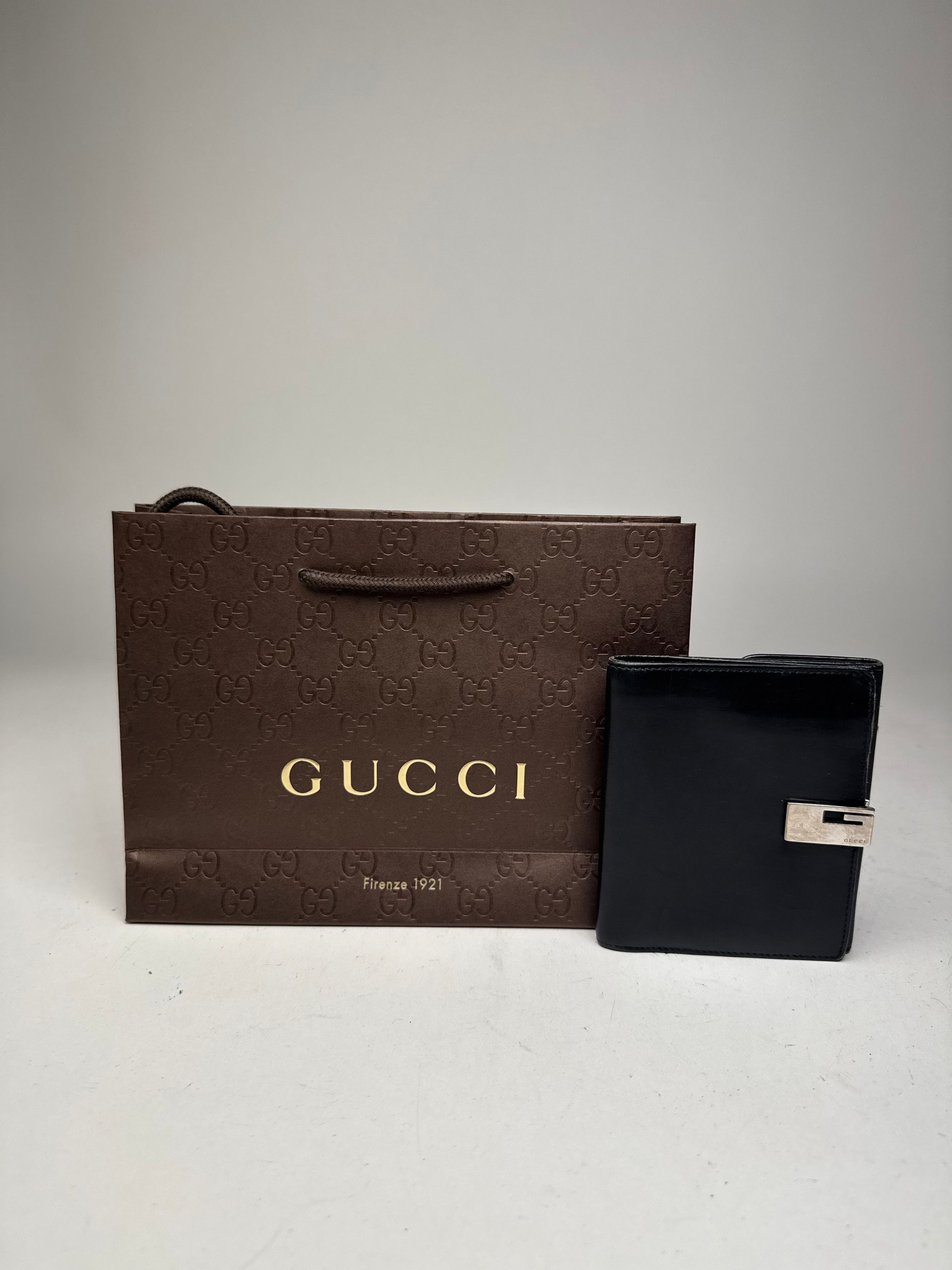 Gucci Vintage Leather Wallet Black Size ONE SIZE - 6 Thumbnail