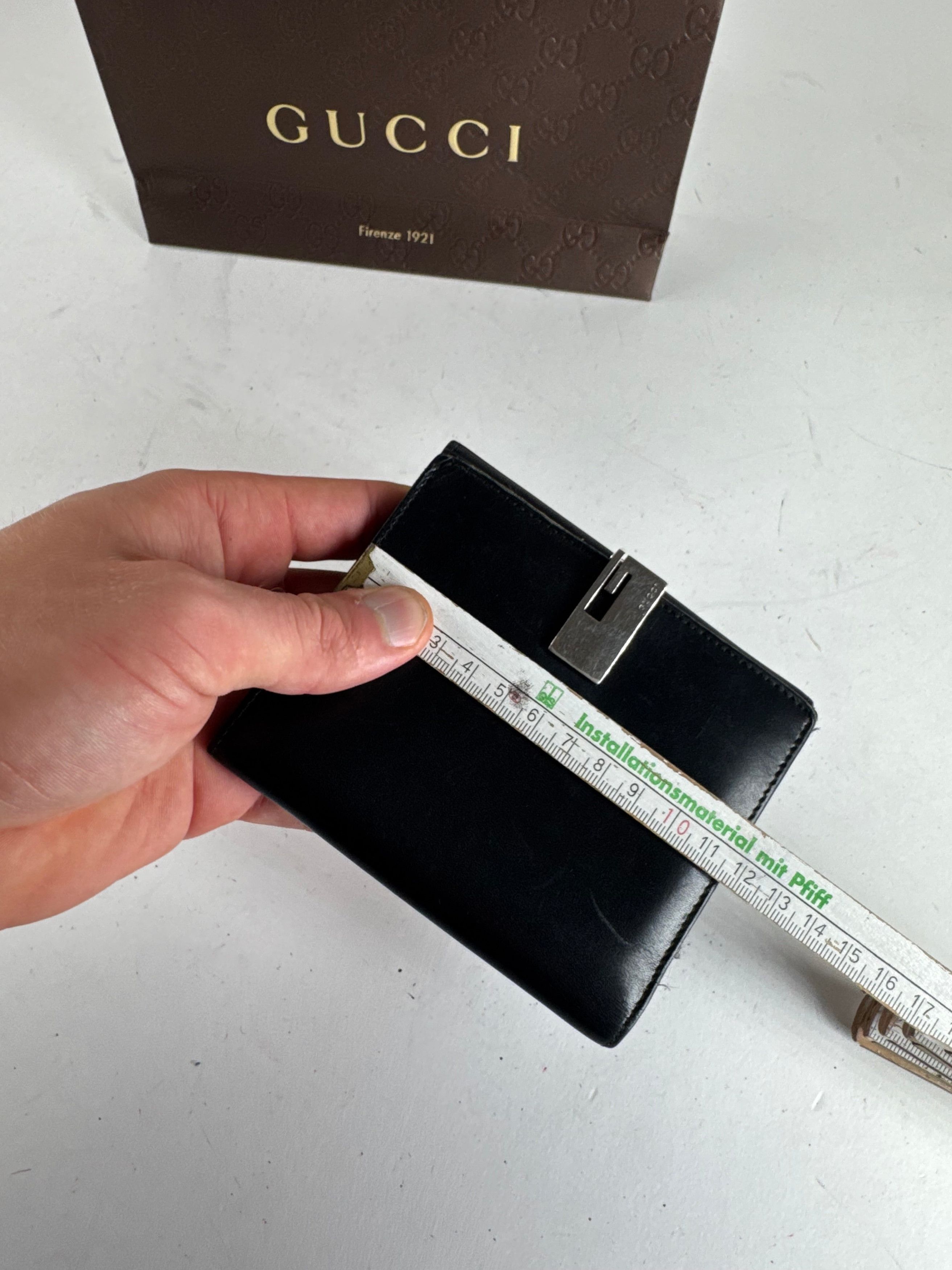 Gucci Vintage Leather Wallet Black Size ONE SIZE - 11 Thumbnail