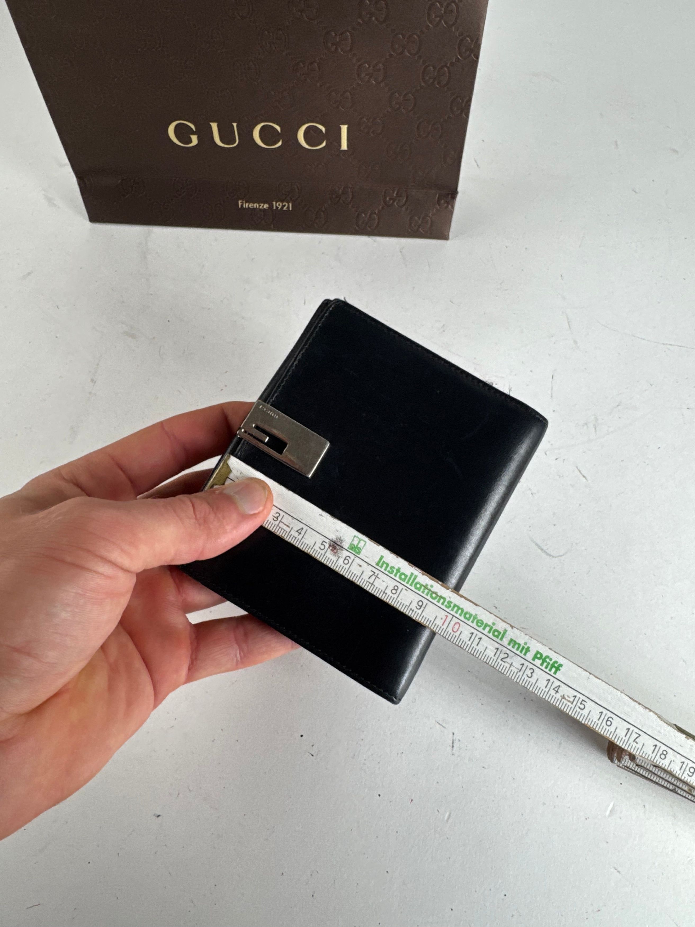 Gucci Vintage Leather Wallet Black Size ONE SIZE - 12 Thumbnail