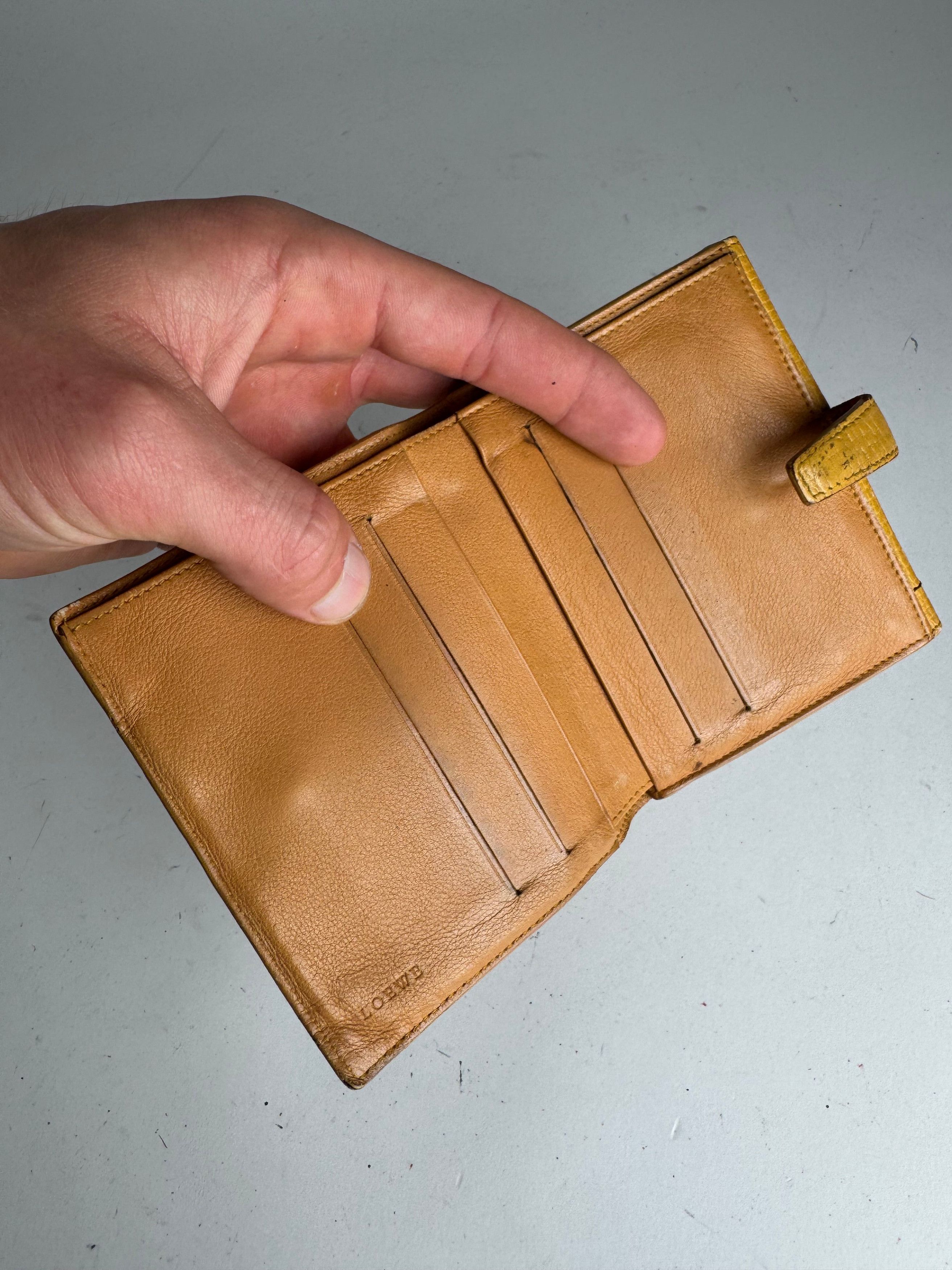 Loewe Vintage Madrid Leather Wallet yellow Size ONE SIZE - 3 Thumbnail