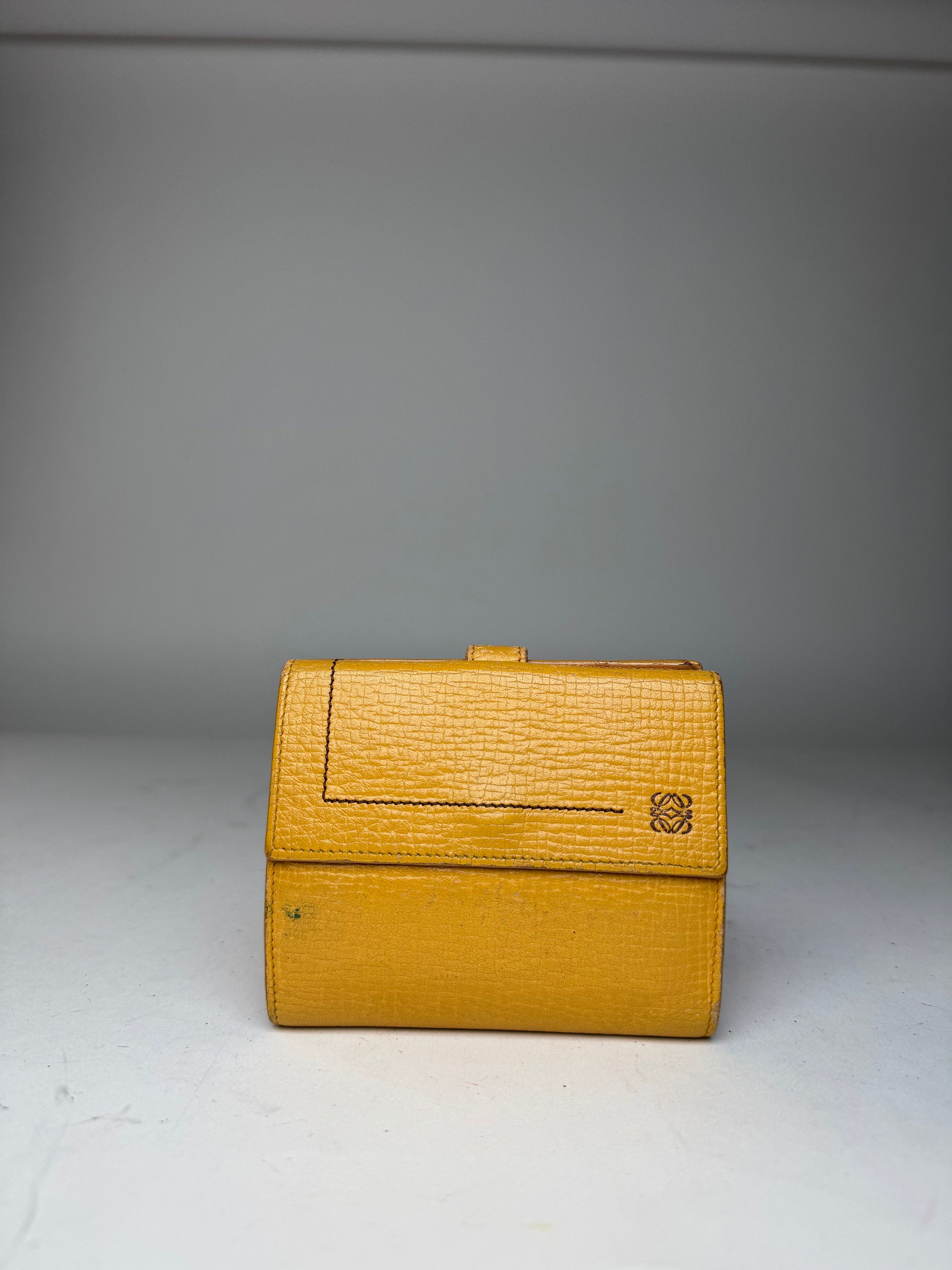 Loewe Vintage Madrid Leather Wallet yellow Size ONE SIZE - 7 Thumbnail