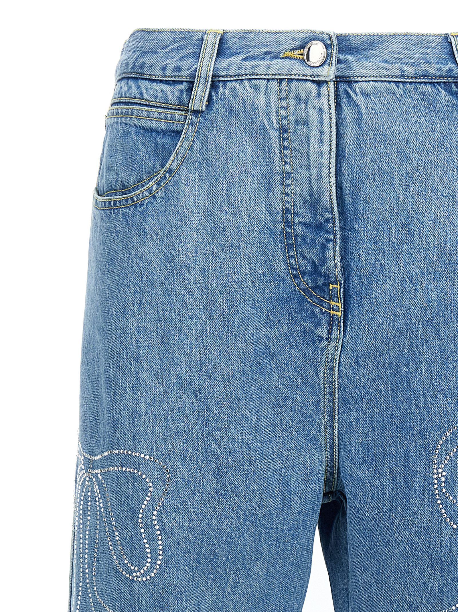 MACH & MACH 'Crystal ribbon hot fix' jeans Size 34" / US 12 / IT 48 - 3 Thumbnail