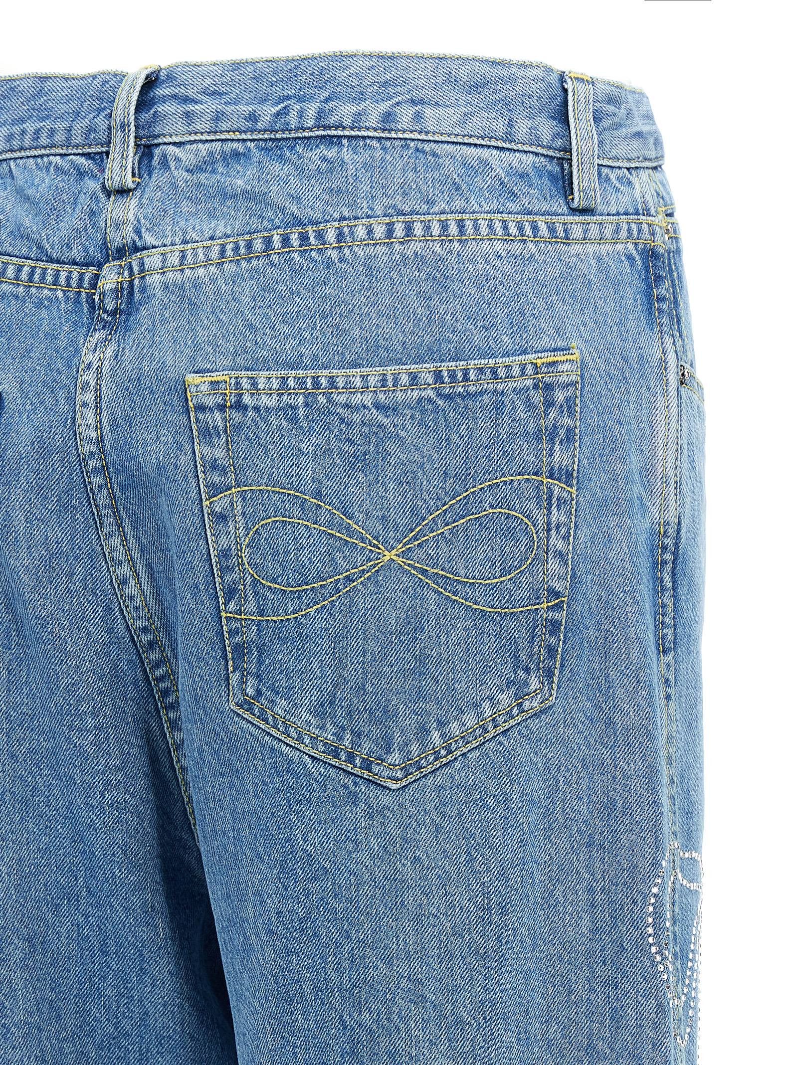 MACH & MACH 'Crystal ribbon hot fix' jeans Size 34" / US 12 / IT 48 - 4 Thumbnail