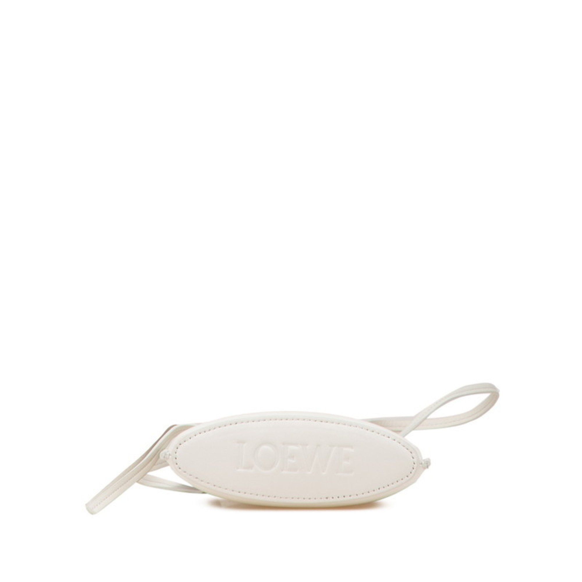 Loewe LOEWE Anagram Dice Pocket Crossbody Shoulder Bag in Off-White Leather for Women Size ONE SIZE - 3 Thumbnail