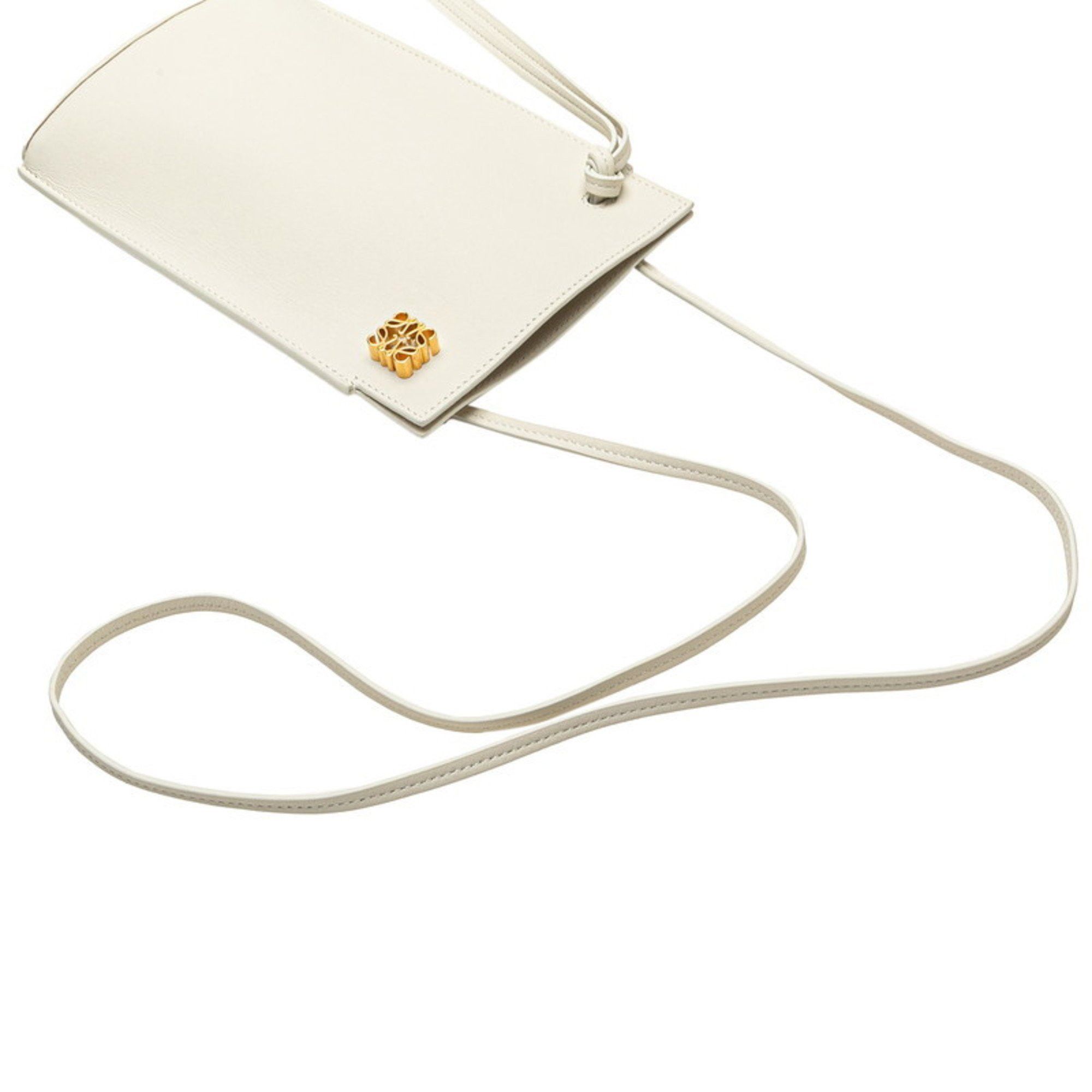 Loewe LOEWE Anagram Dice Pocket Crossbody Shoulder Bag in Off-White Leather for Women Size ONE SIZE - 7 Thumbnail