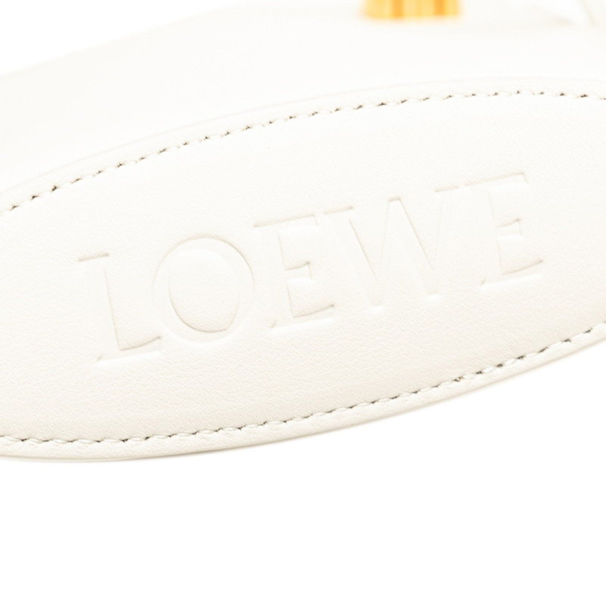 Loewe LOEWE Anagram Dice Pocket Crossbody Shoulder Bag in Off-White Leather for Women Size ONE SIZE - 5 Thumbnail