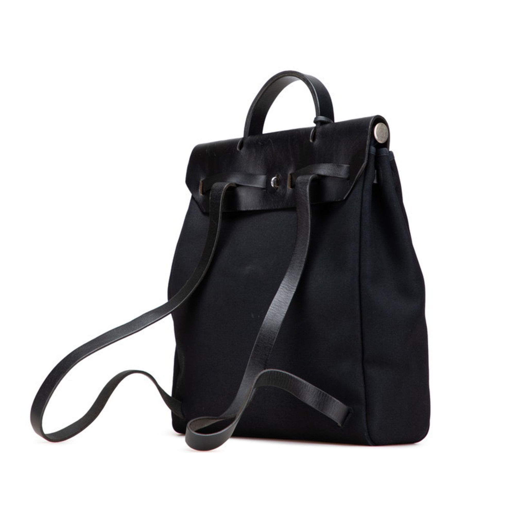 Hermes Hermès Airbag Ad PM Backpack/Handbag, 2-Way, Black Toile Officier Leather, Women's, HERMES Size ONE SIZE - 2 Thumbnail