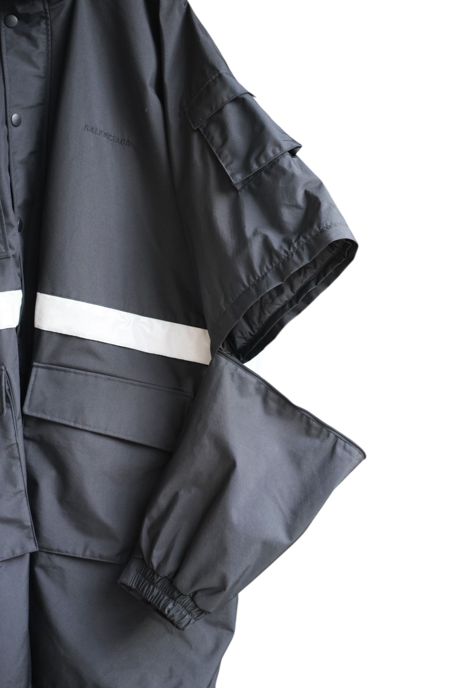 Balenciaga BALENCIAGA 2018Winter Reflective stripe oversized parka black size 48 Size US XXL / EU 58 / 5 - 8 Thumbnail