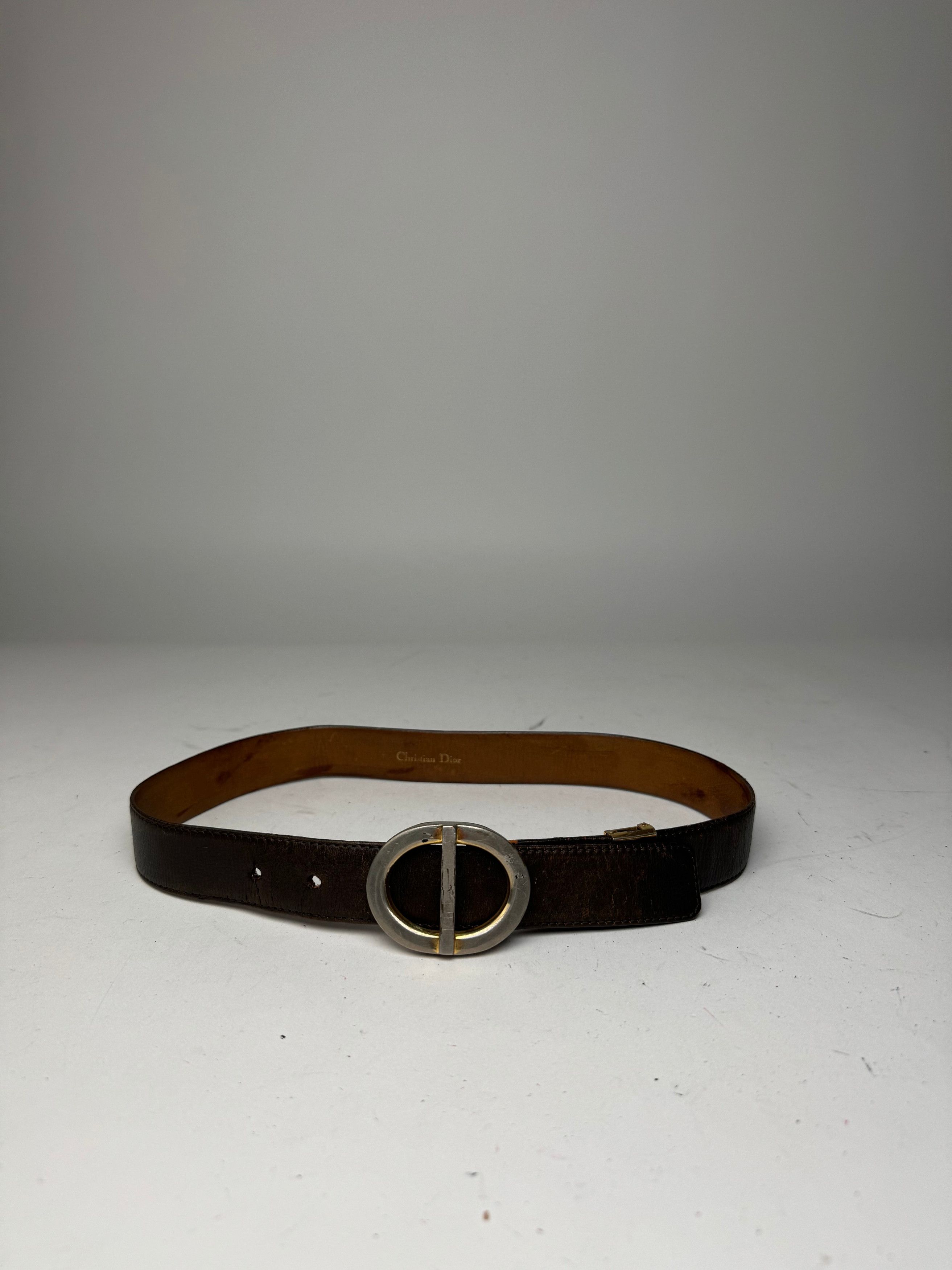 Dior Vintage Leather Belt brown Size ONE SIZE - 9 Thumbnail