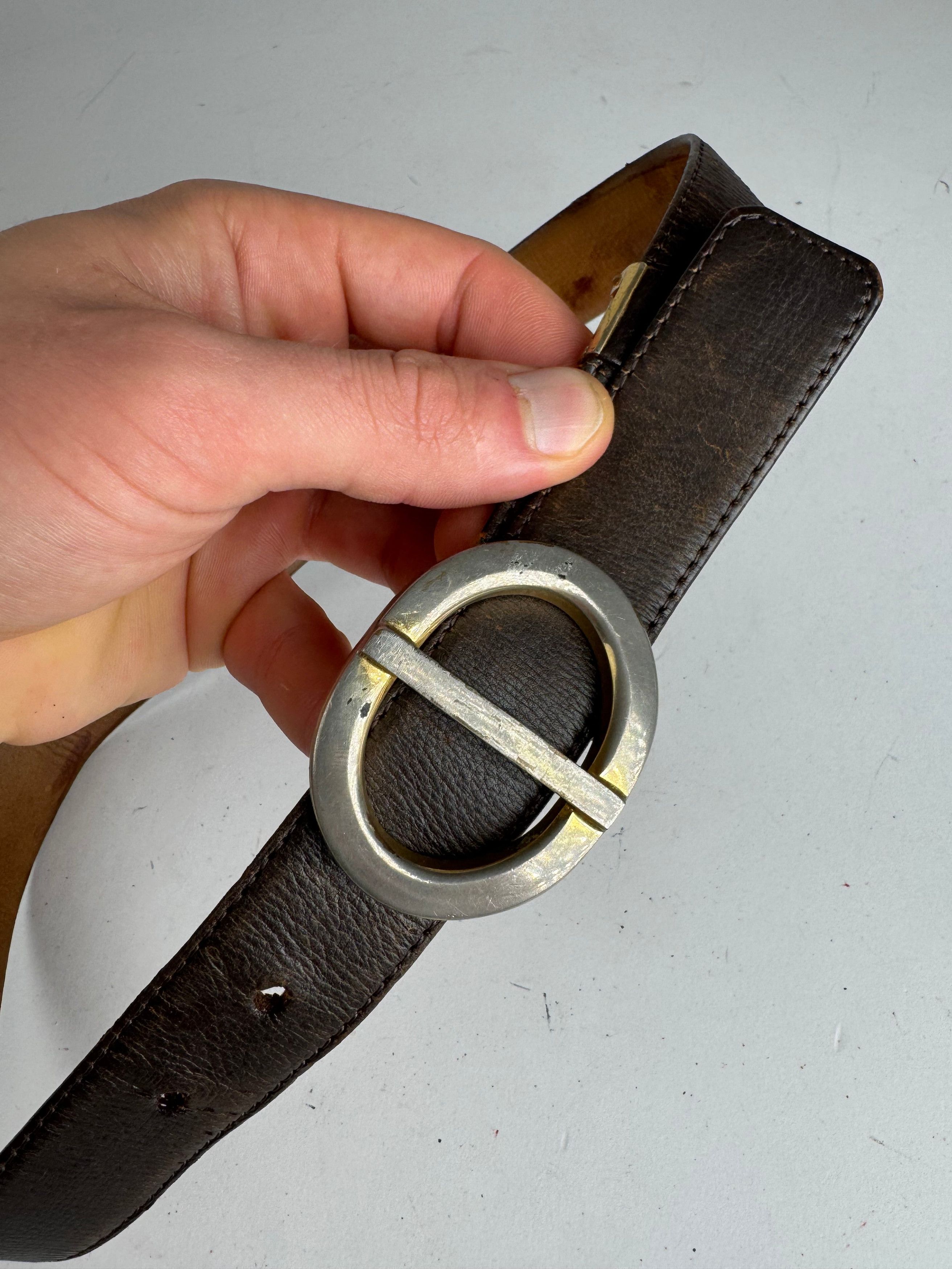 Dior Vintage Leather Belt brown Size ONE SIZE - 2 Thumbnail