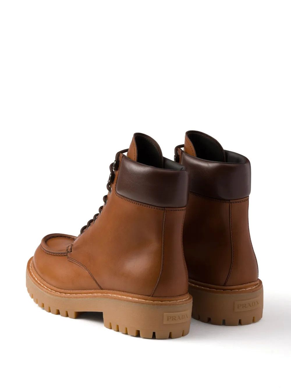 Prada Prada St.Moritz Lace-up Leather Boots in brown Size US 9 / EU 42 - 2 Thumbnail
