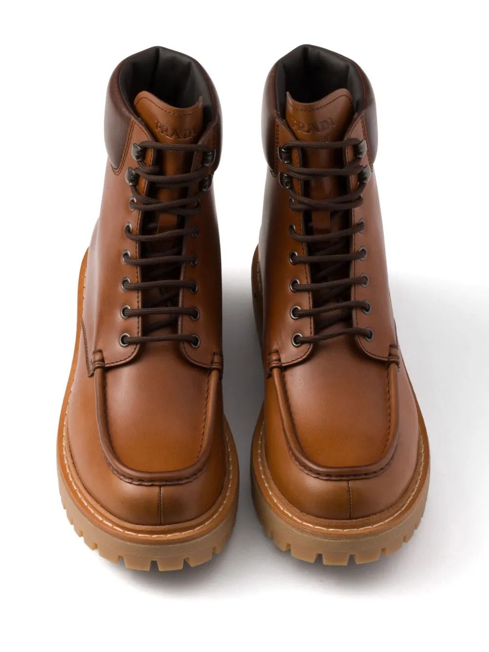 Prada Prada St.Moritz Lace-up Leather Boots in brown Size US 9 / EU 42 - 3 Thumbnail