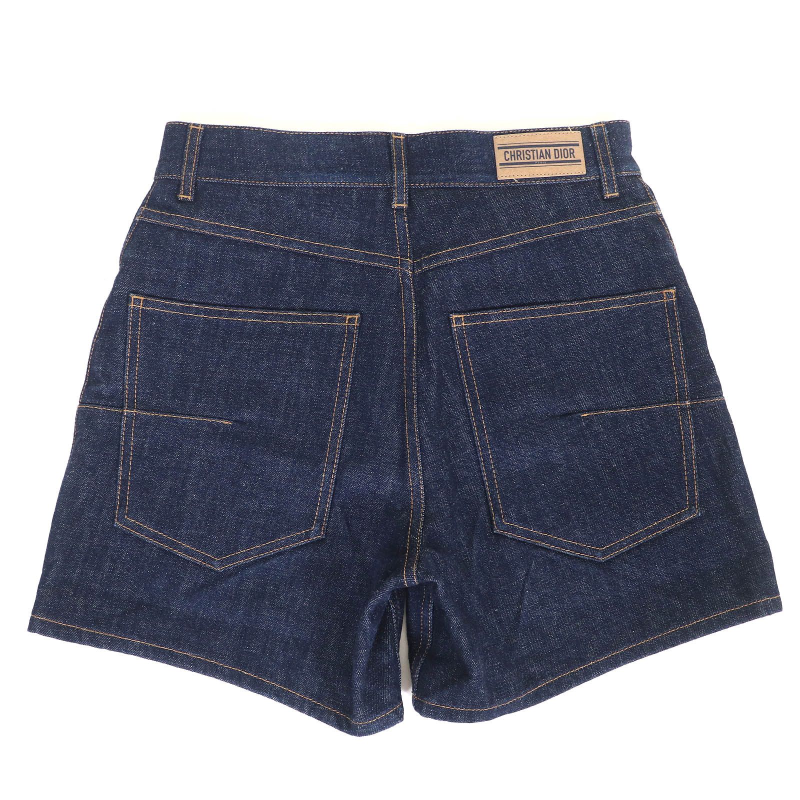 Dior Dior Christian Dior Oblique Lining Denim Shorts Denim Shorts 512P44A3426 DUTY FREE for USA Size ONE SIZE - 2 Thumbnail