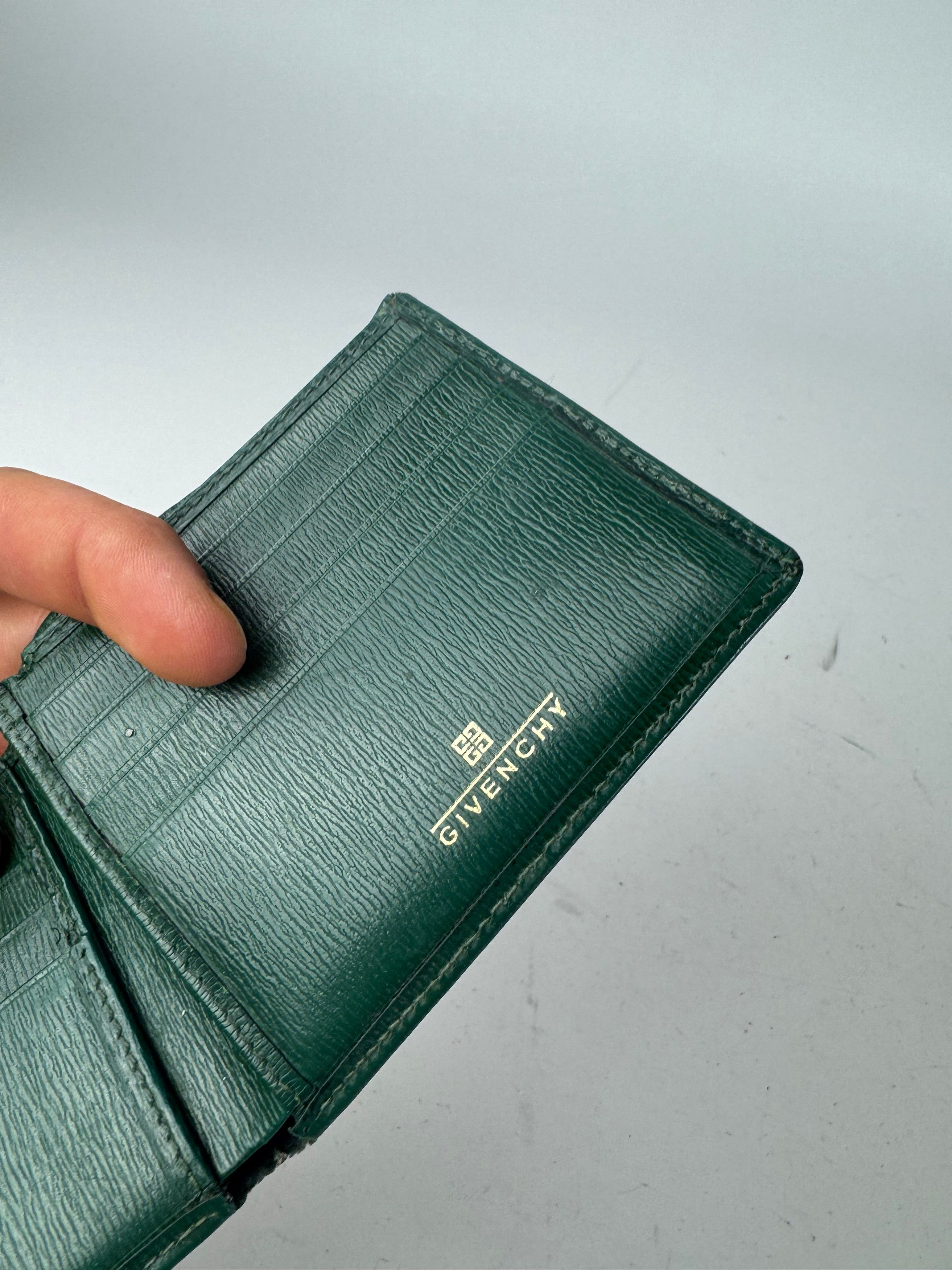Givenchy Vintage Flapable Leather Wallet Green Size ONE SIZE - 5 Thumbnail