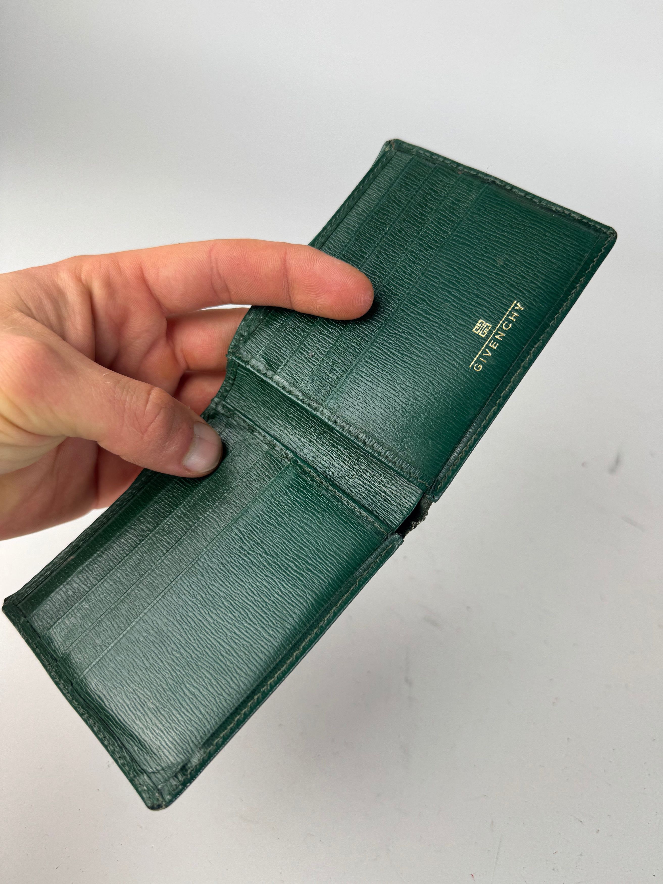 Givenchy Vintage Flapable Leather Wallet Green Size ONE SIZE - 3 Thumbnail