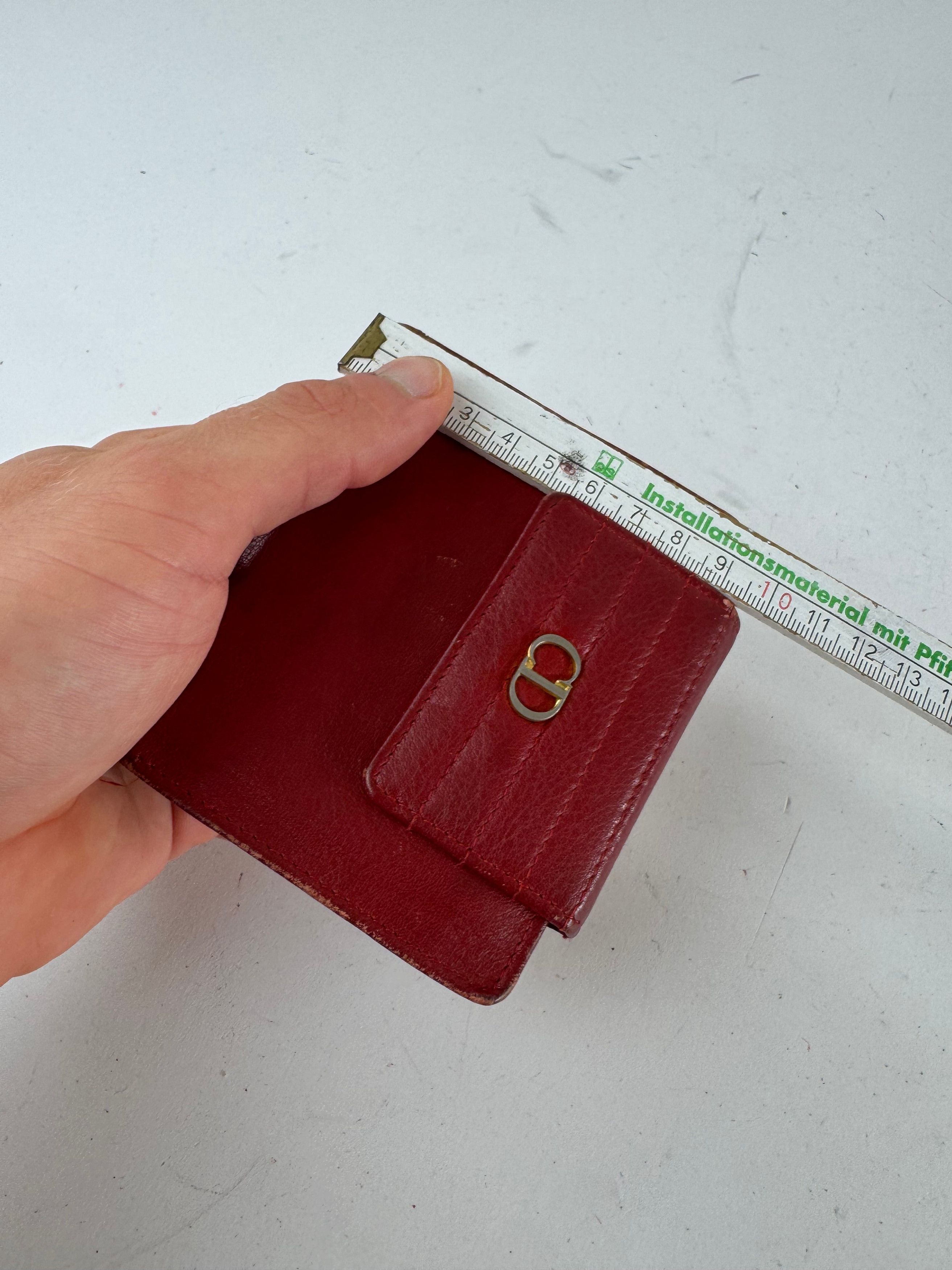 Dior Vintage Leather Wallet Red Size ONE SIZE - 12 Thumbnail