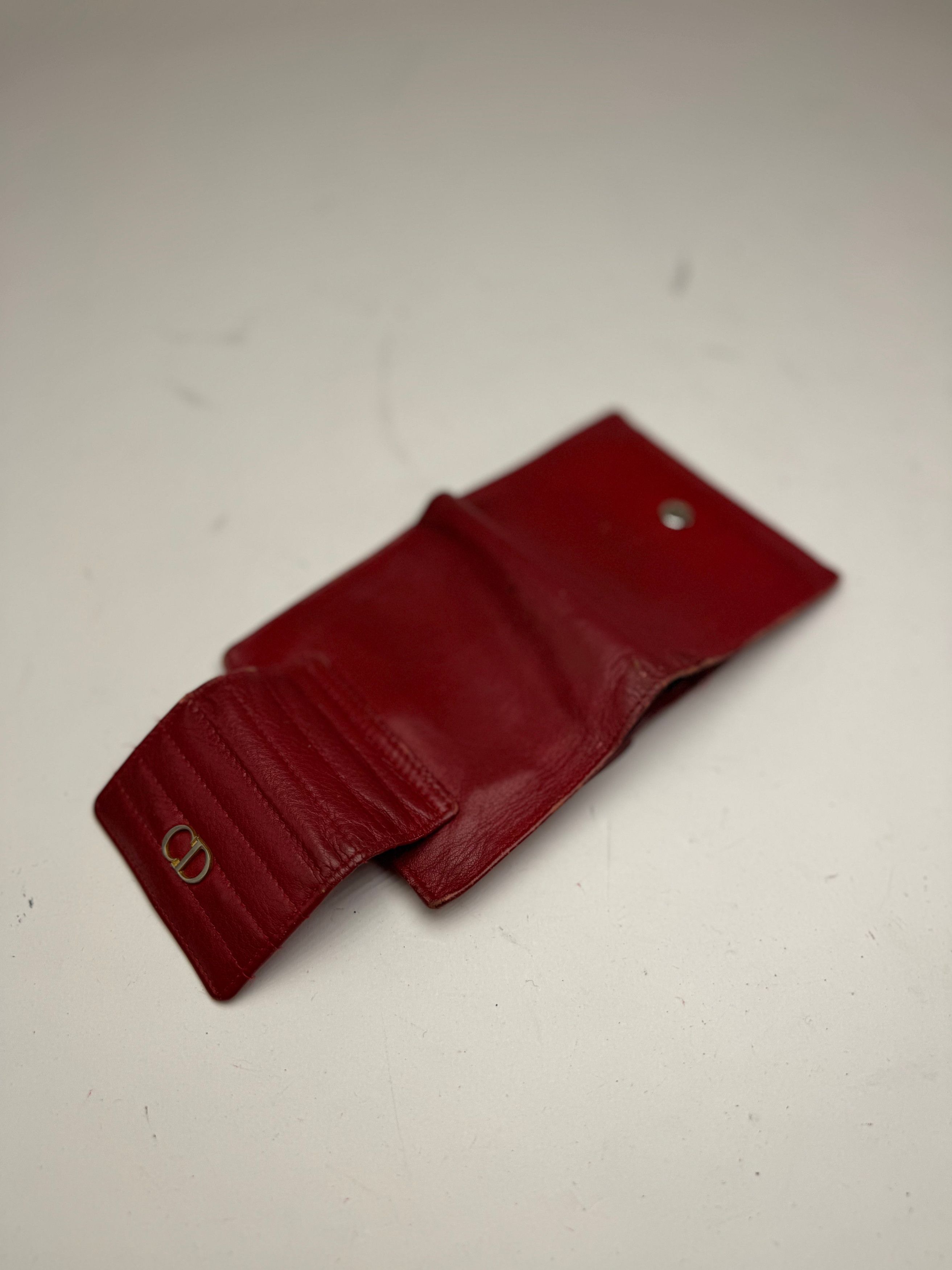 Dior Vintage Leather Wallet Red Size ONE SIZE - 10 Thumbnail