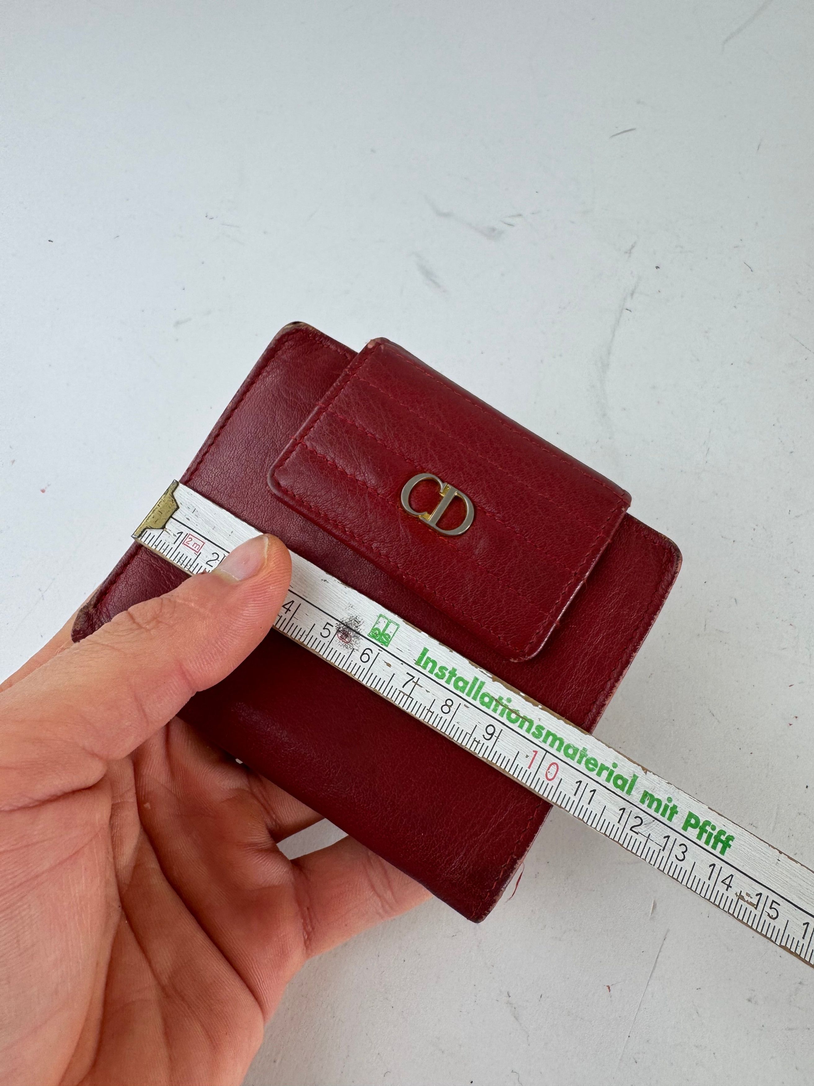 Dior Vintage Leather Wallet Red Size ONE SIZE - 11 Thumbnail