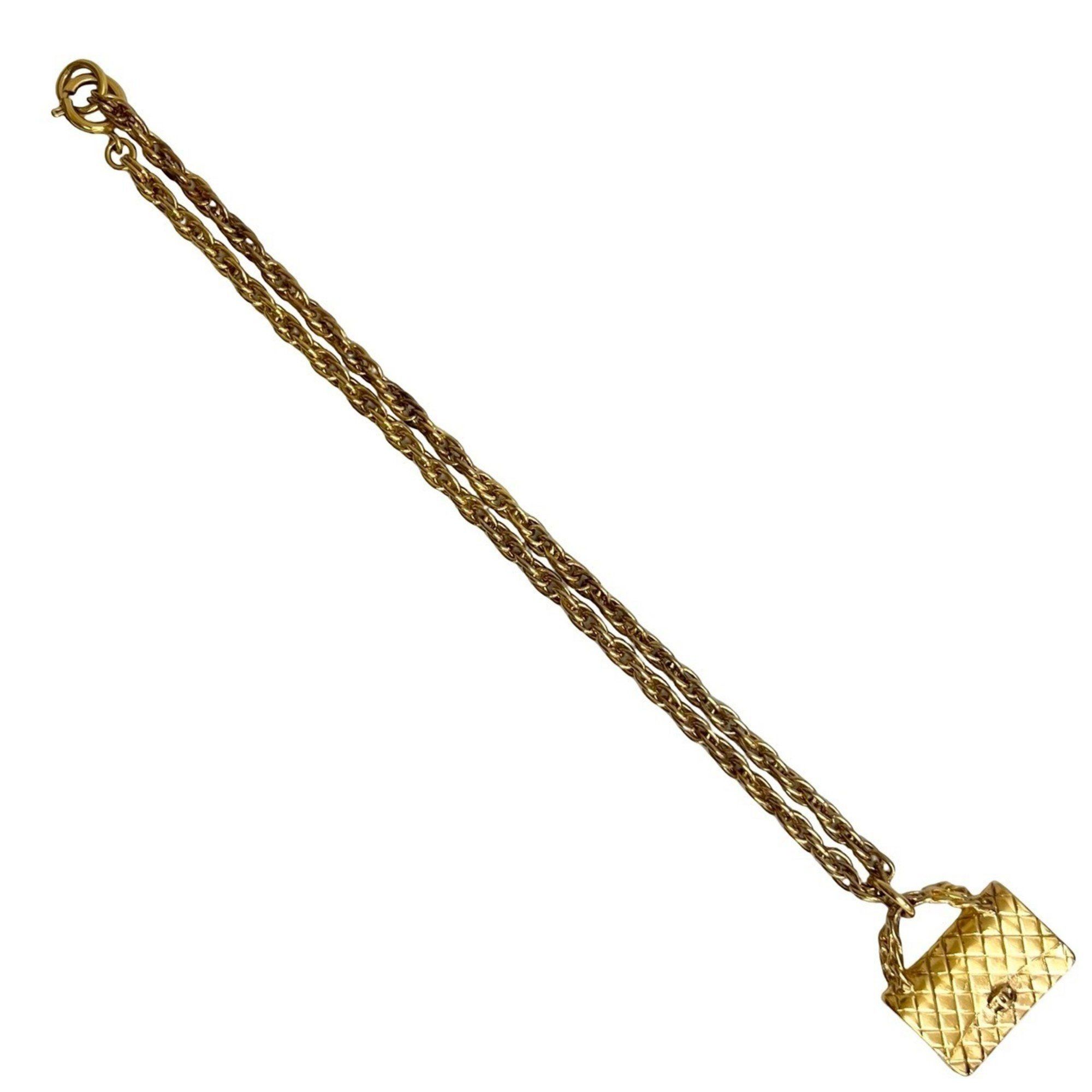 Chanel CHANEL Matelasse Bag Motif GP Necklace Pendant Gold 67641 Size ONE SIZE - 4 Thumbnail