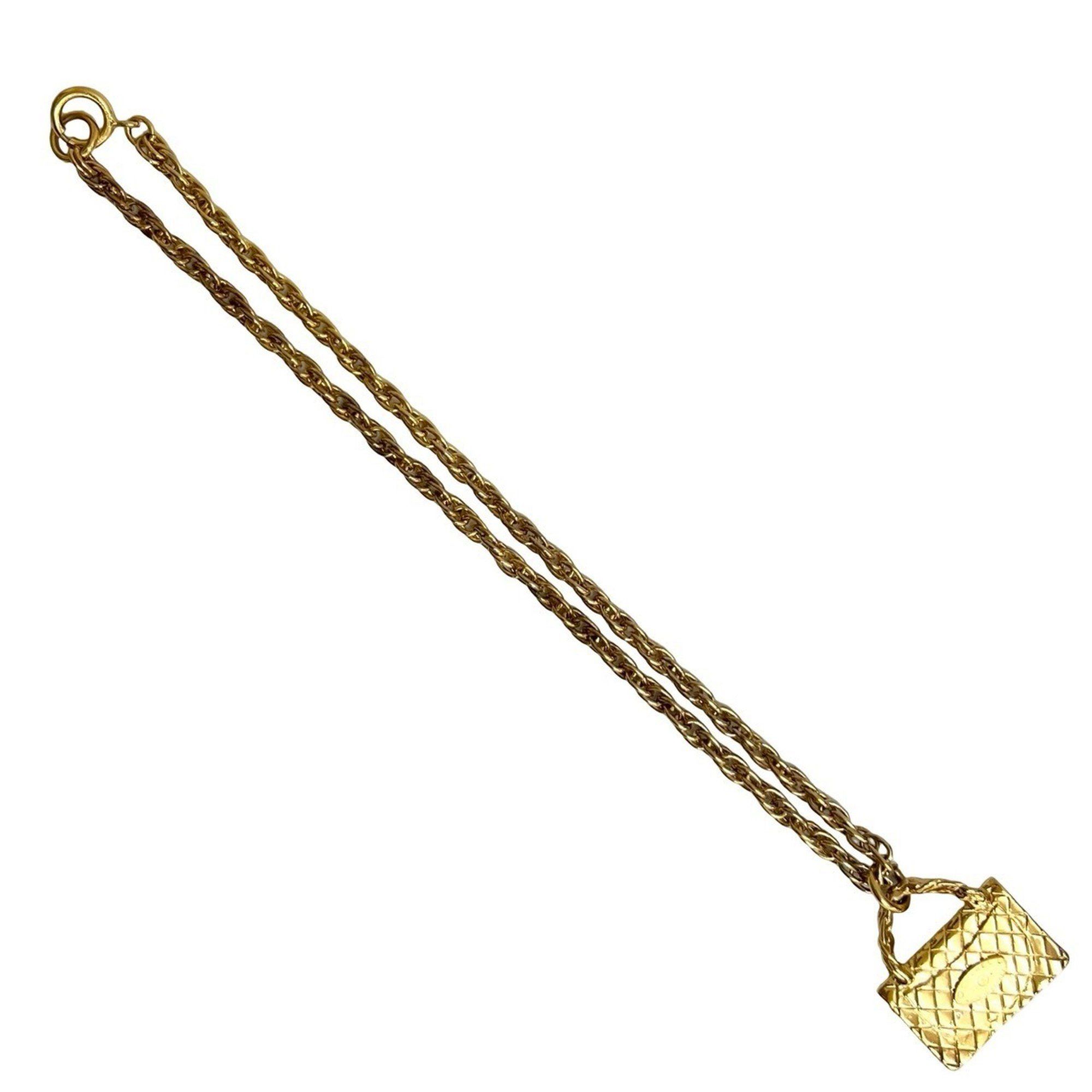 Chanel CHANEL Matelasse Bag Motif GP Necklace Pendant Gold 67641 Size ONE SIZE - 5 Thumbnail