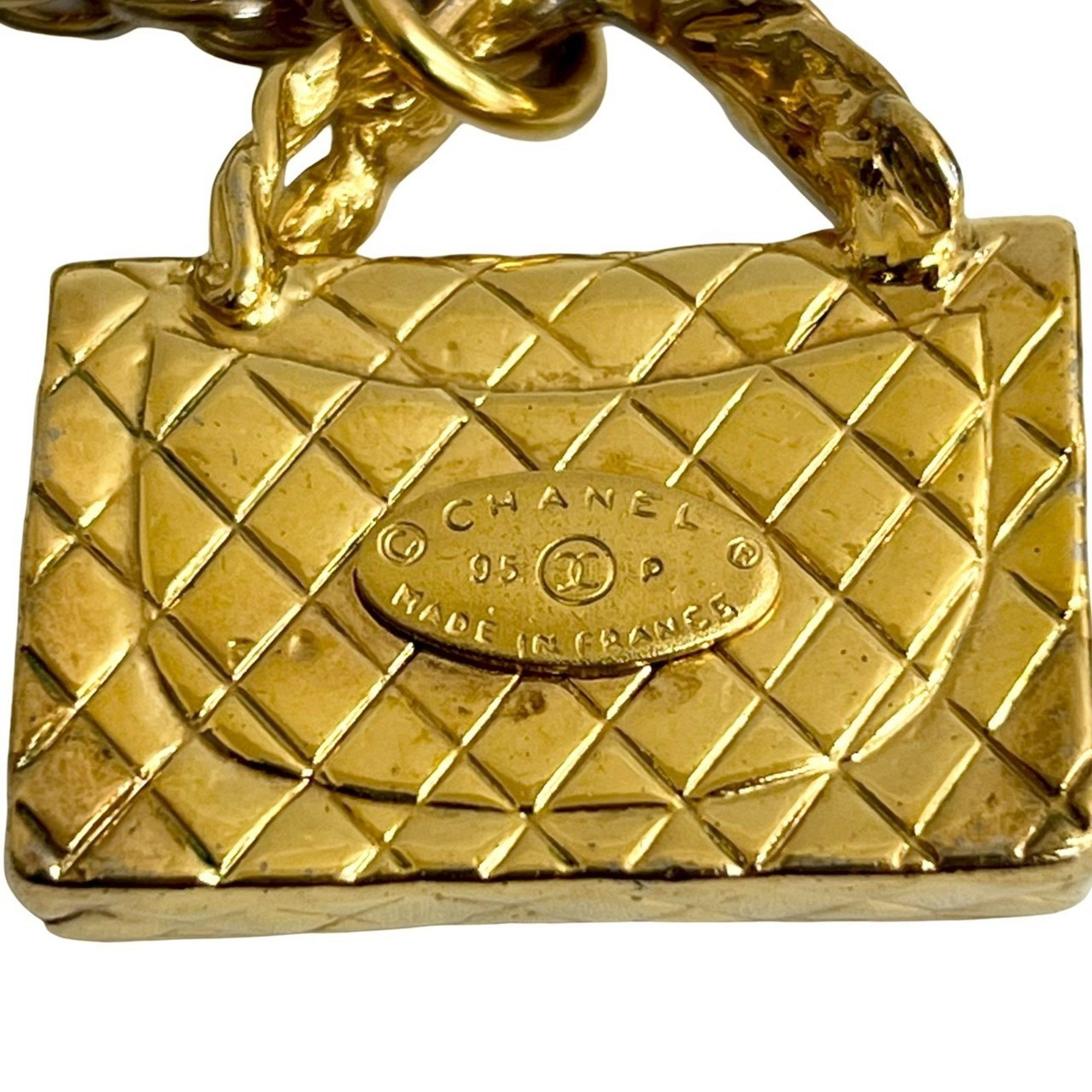 Chanel CHANEL Matelasse Bag Motif GP Necklace Pendant Gold 67641 Size ONE SIZE - 2 Thumbnail