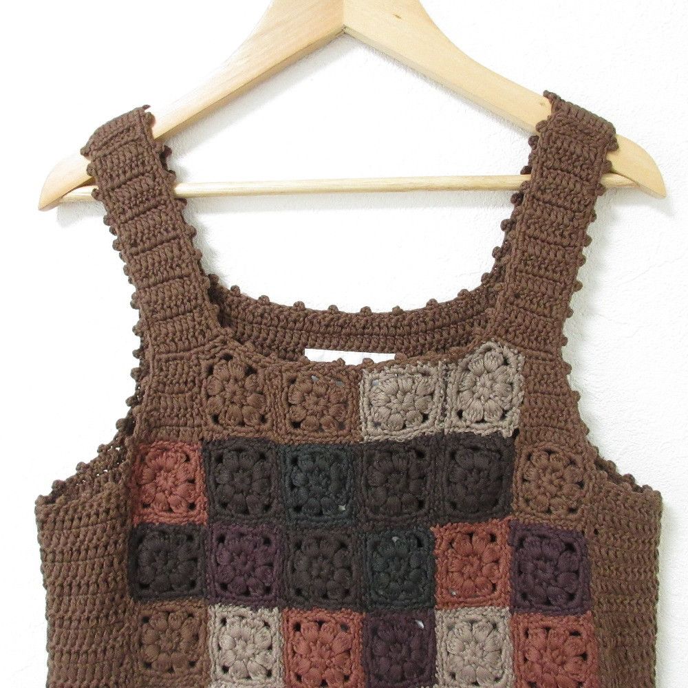 Other Other doublet Hand crochet mosaic Knit Tank Top Others Tops DUTY FREE for USA Size ONE SIZE - 3 Thumbnail