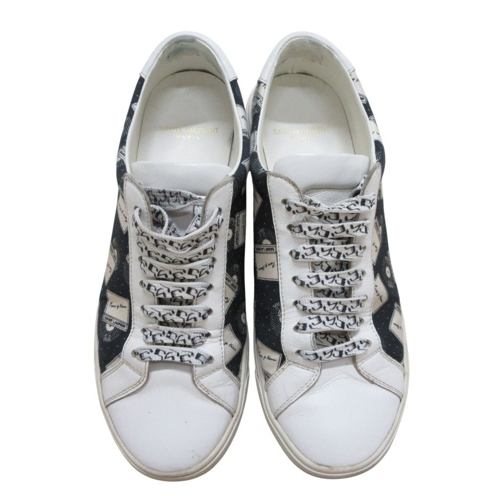 Yves Saint Laurent Yves Saint Laurent Saint Laurent Paris Canvas Leather Sneakers Canvas Shoes DUTY FREE for USA Size ONE SIZE - 2 Thumbnail