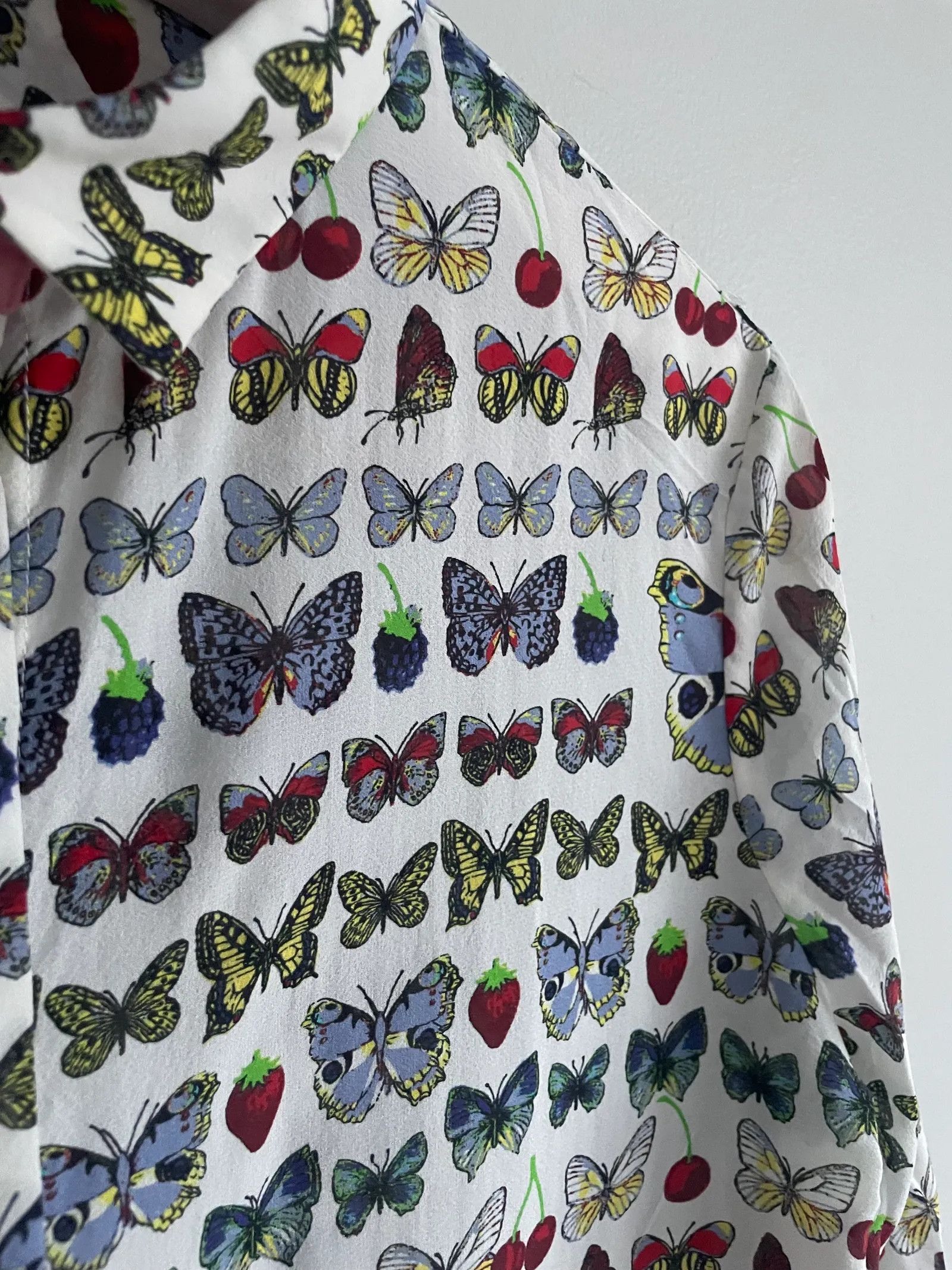 Versace Versace Butterfly silk blouse Blouse Size XS / US 0-2 / IT 36-38 - 5 Thumbnail