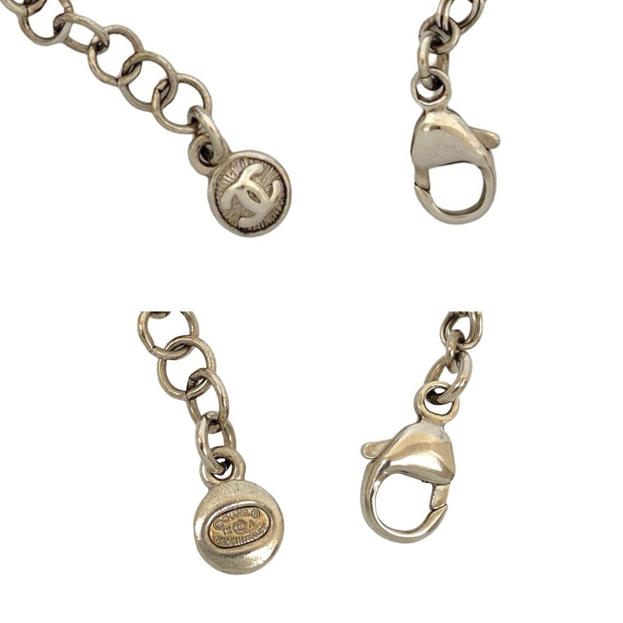 Chanel CHANEL Coco Mark Motif Metal Bracelet Bangle Silver 60393 Size ONE SIZE - 2 Thumbnail