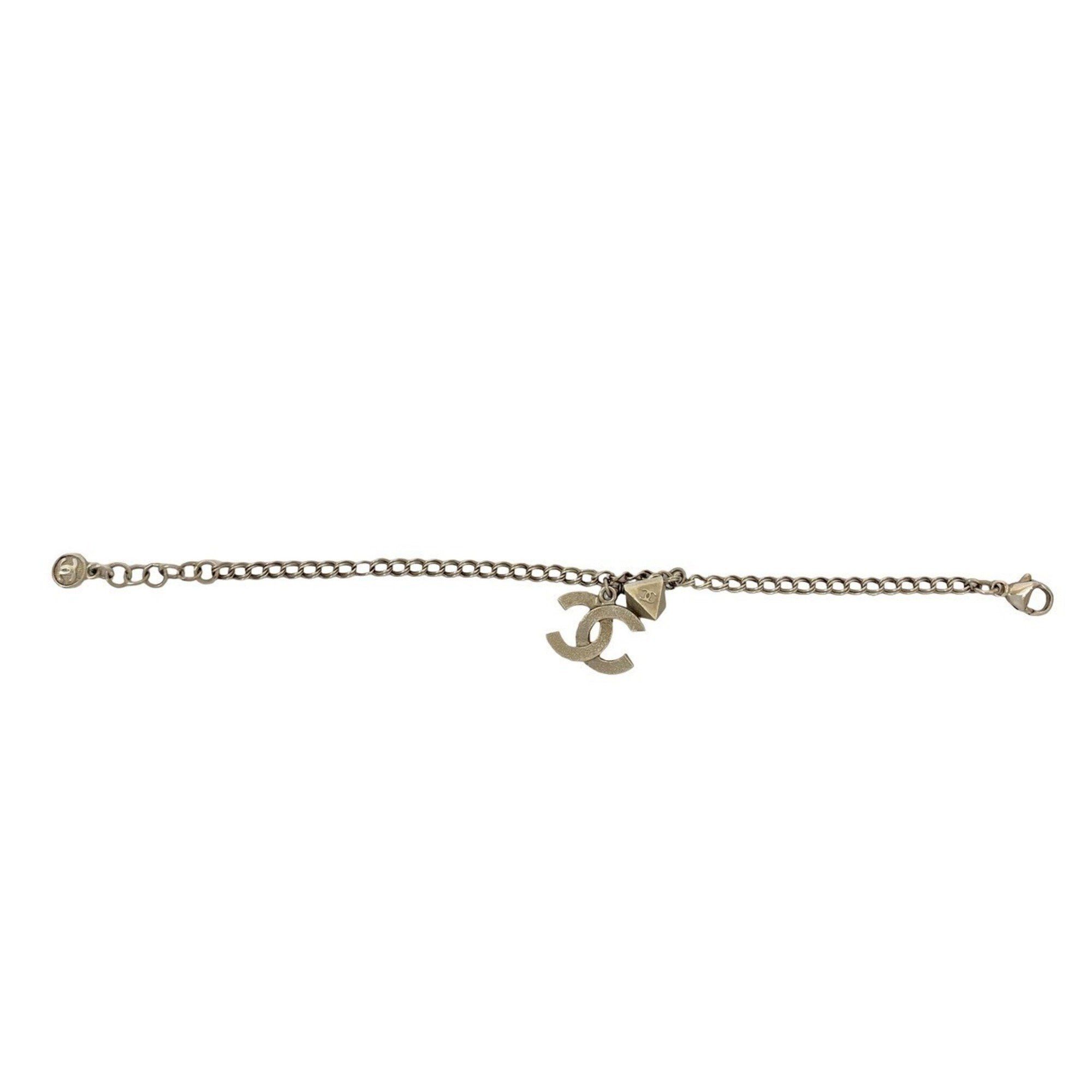 Chanel CHANEL Coco Mark Motif Metal Bracelet Bangle Silver 60393 Size ONE SIZE - 5 Thumbnail
