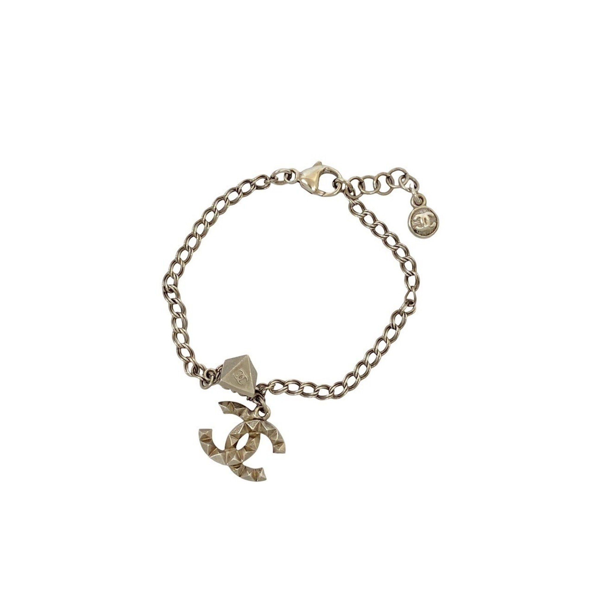 Chanel CHANEL Coco Mark Motif Metal Bracelet Bangle Silver 60393 Size ONE SIZE - 4 Thumbnail