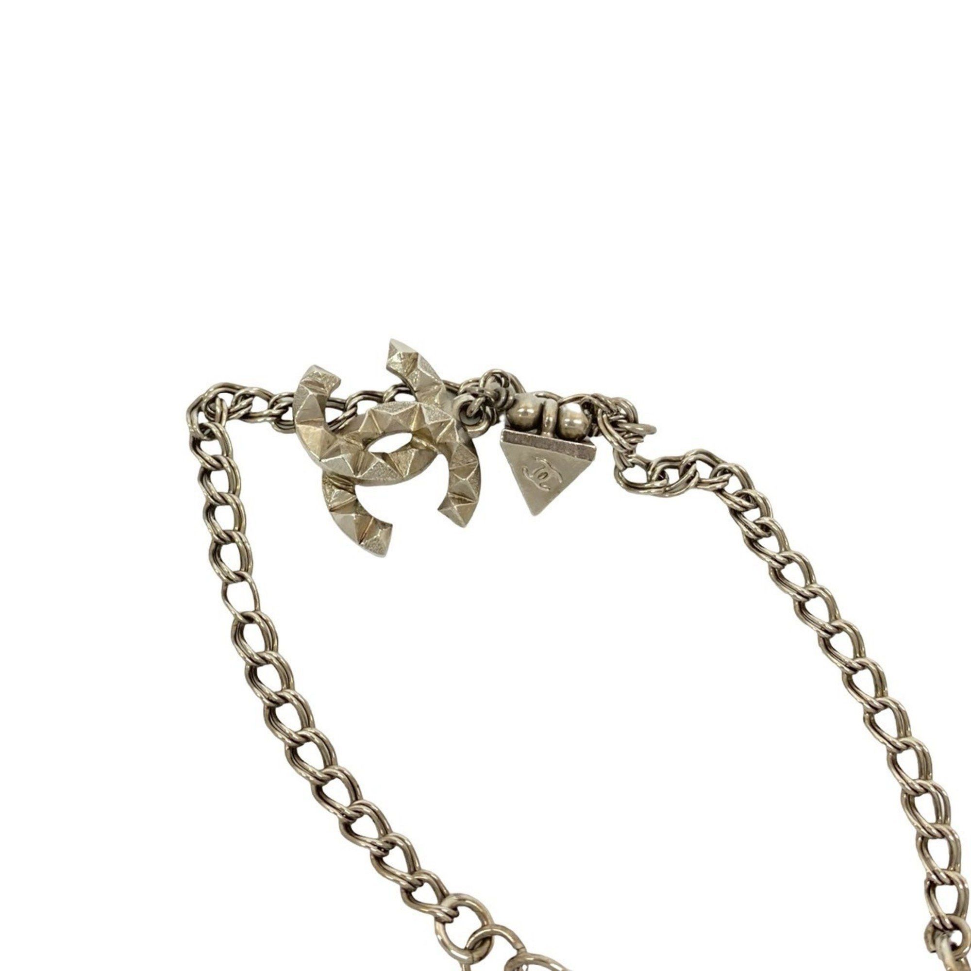 Chanel CHANEL Coco Mark Motif Metal Bracelet Bangle Silver 60393 Size ONE SIZE - 3 Thumbnail