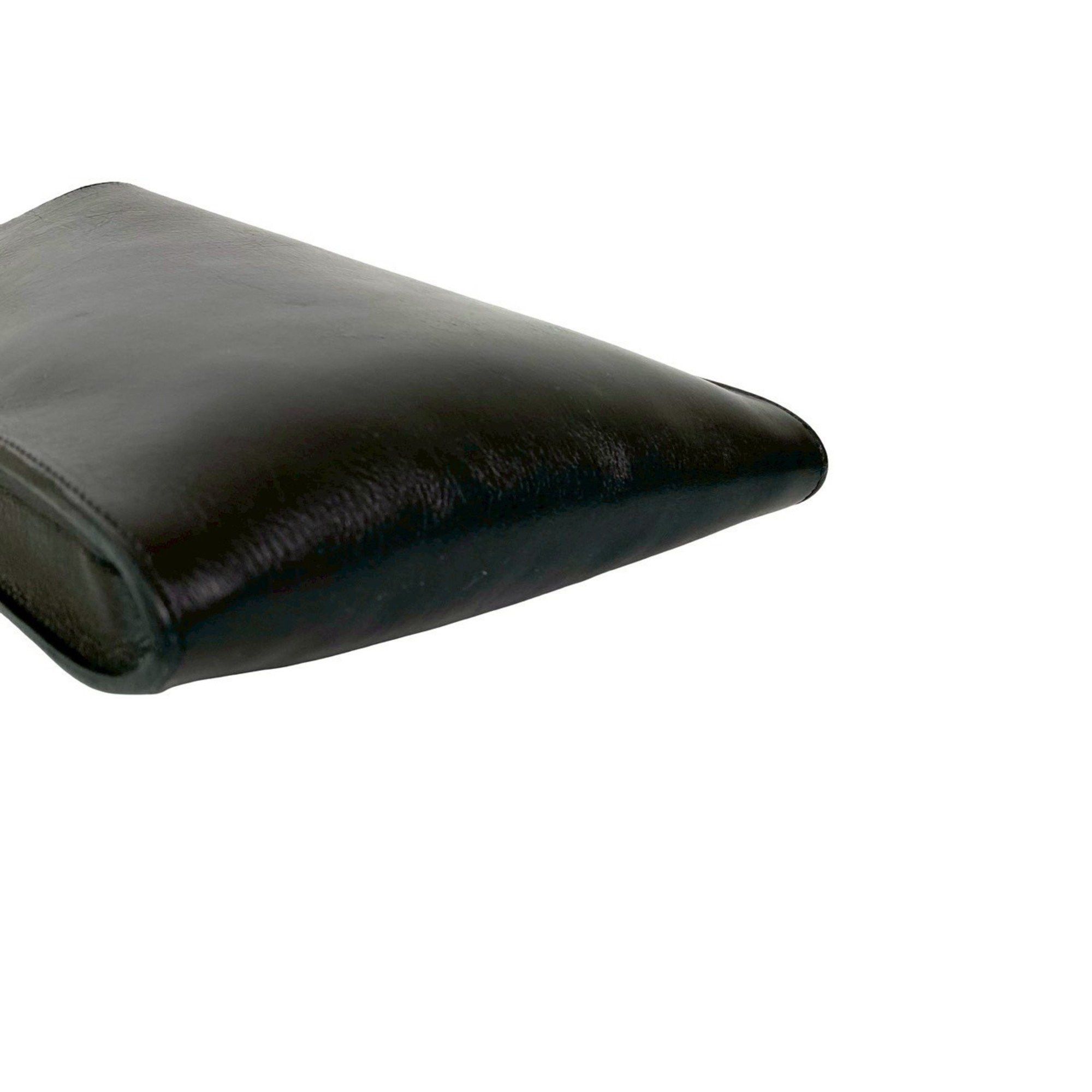 Hermes HERMES Omenitu Leather Mini Shoulder Bag/Pochette/Sacoche in Black 67294 Size ONE SIZE - 7 Thumbnail